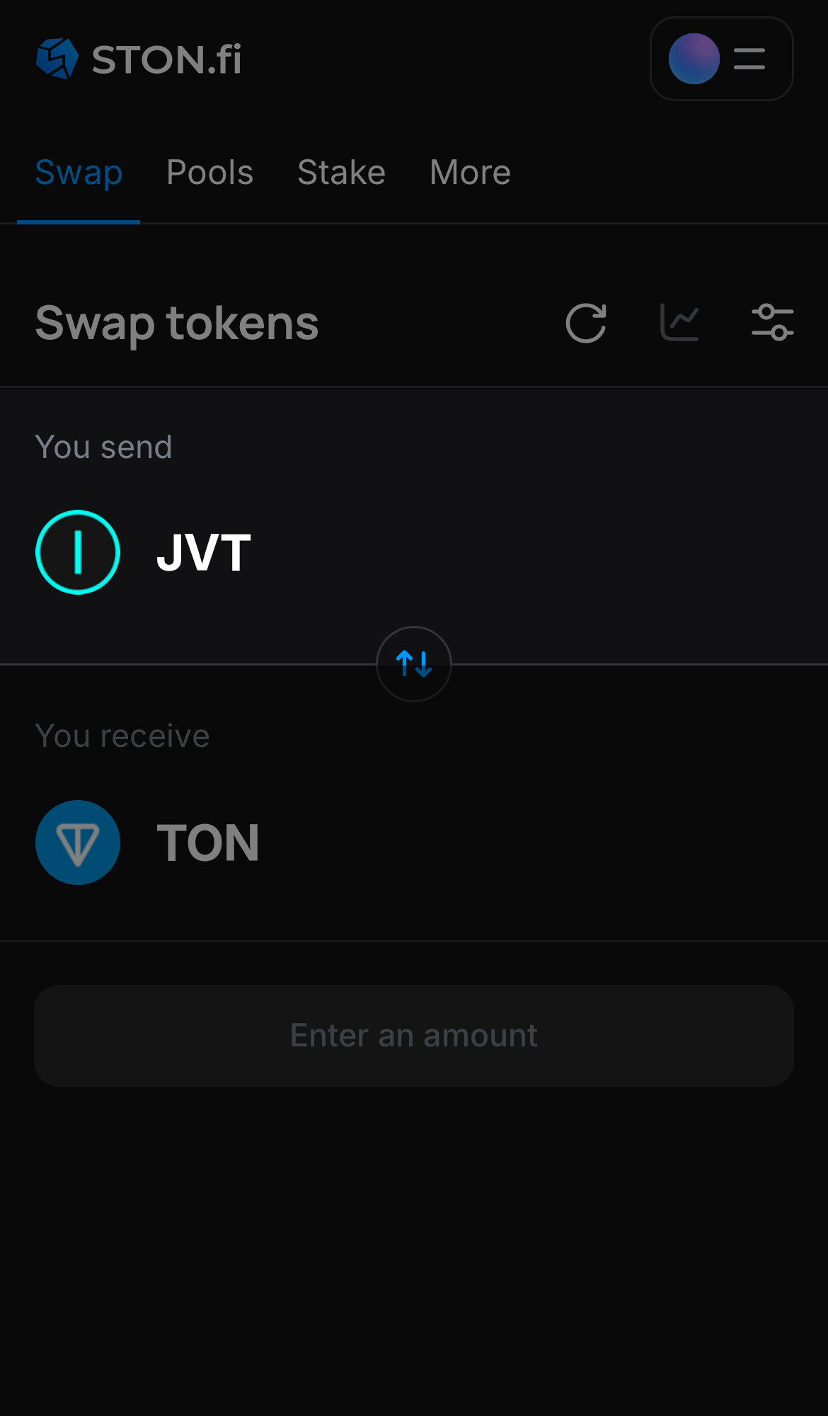 Chọn JVT trong ô ‘You send‘.
