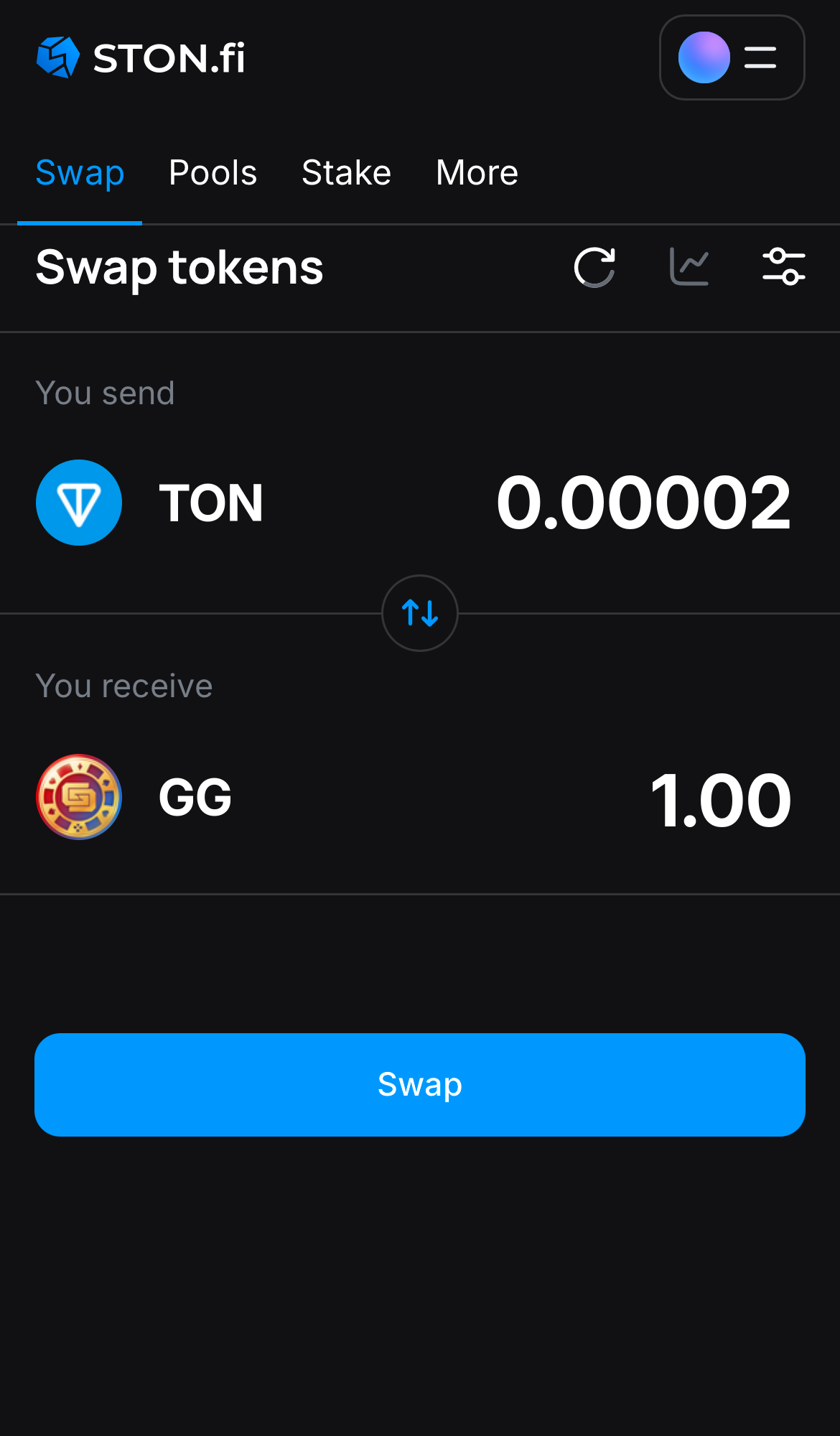 Masukkan jumlah token yang ingin Anda jual (atau beli), dan biarkan algoritma melakukan semua perhitungan.