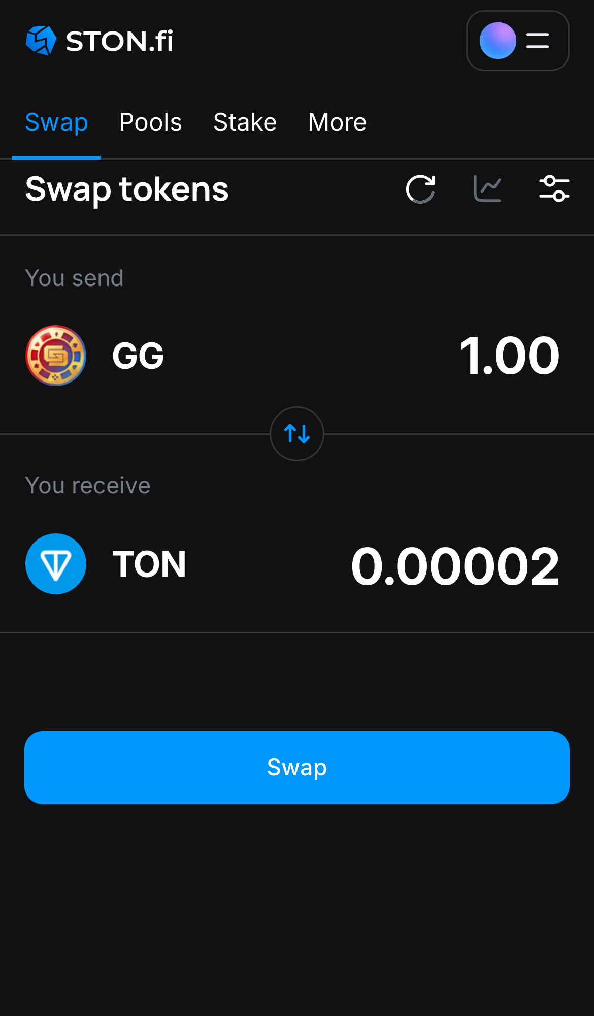 Masukkan jumlah token yang ingin Anda jual (atau beli), dan biarkan algoritma melakukan semua perhitungan.