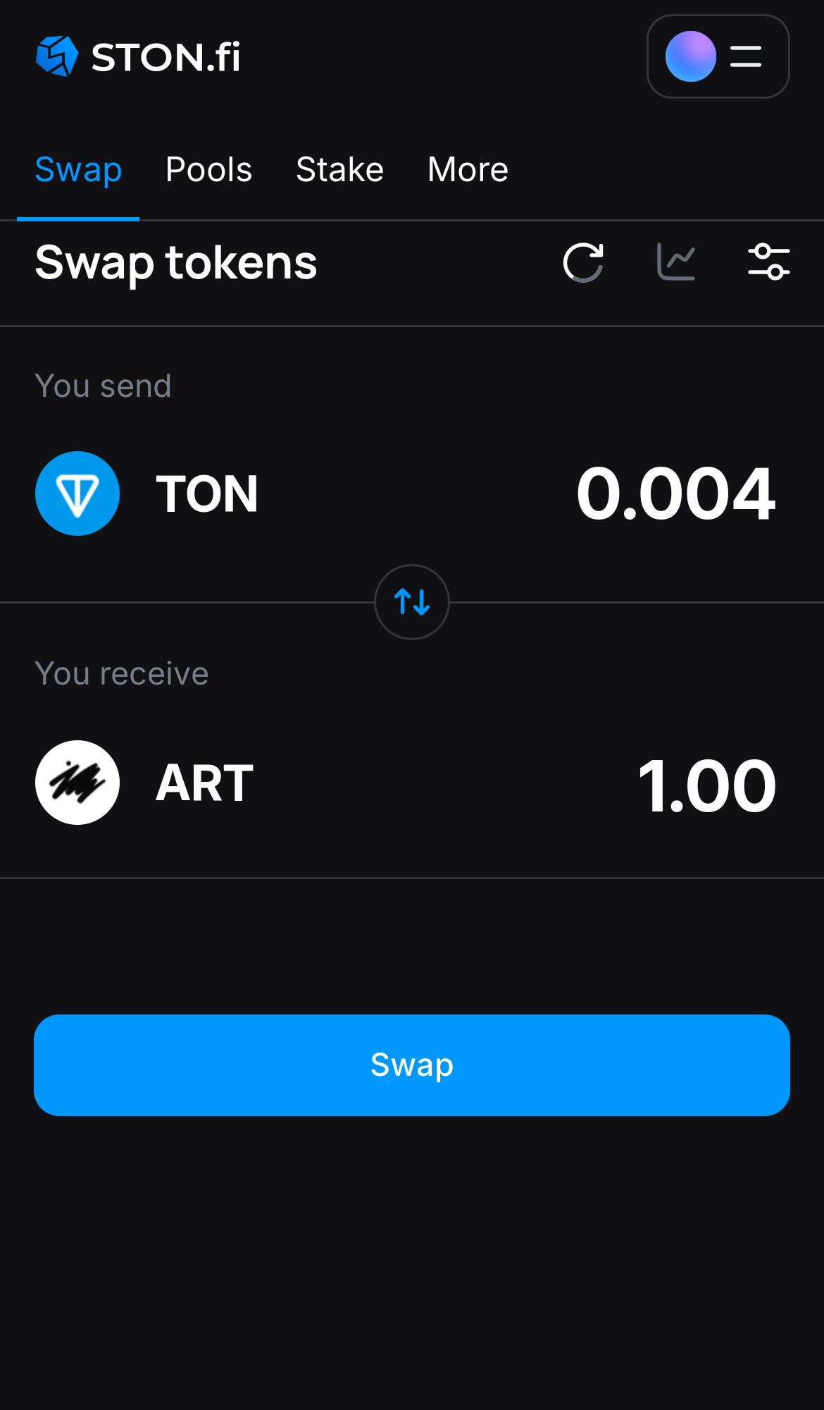 Insira a quantidade de tokens que deseja vender (ou comprar) e deixe o algoritmo fazer todos os cálculos.