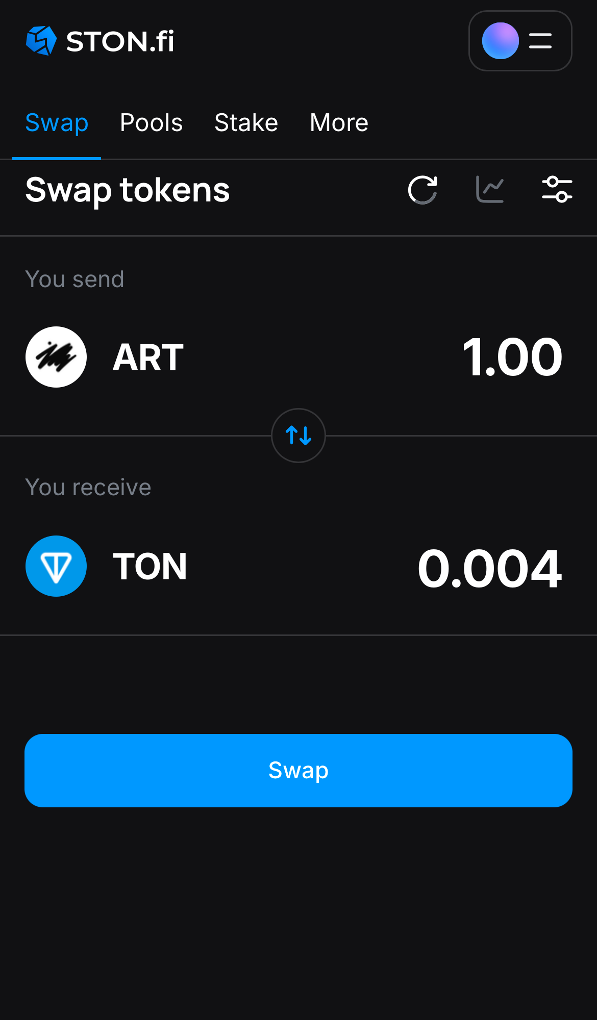 Insira a quantidade de tokens que deseja vender (ou comprar) e deixe o algoritmo fazer todos os cálculos.