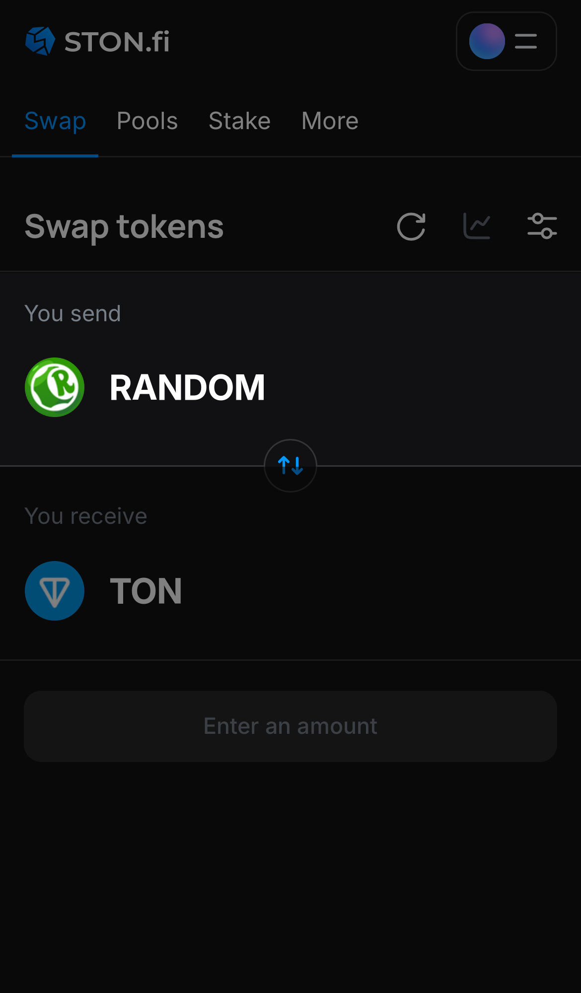 Selecione RANDOM na caixa ‘You send‘.