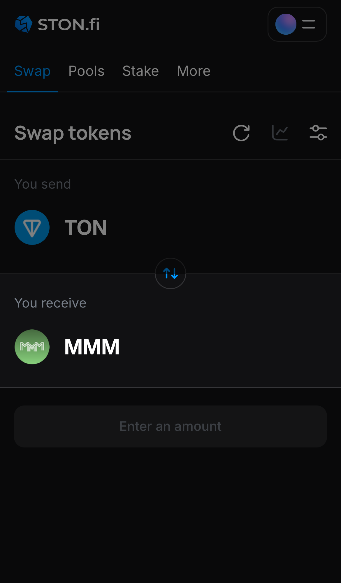 Selecione MMM na caixa ‘You receive‘.
