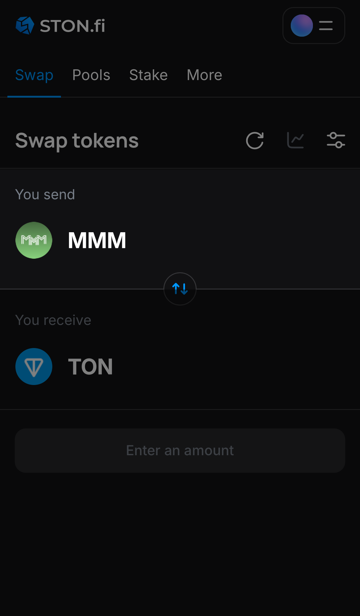 Selecione MMM na caixa ‘You send‘.