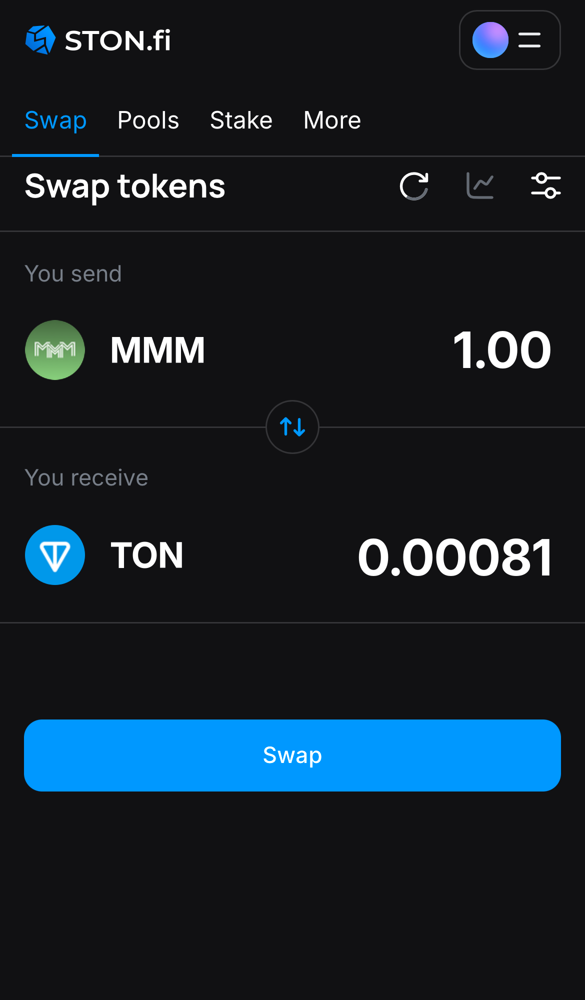 Insira a quantidade de tokens que deseja vender (ou comprar) e deixe o algoritmo fazer todos os cálculos.