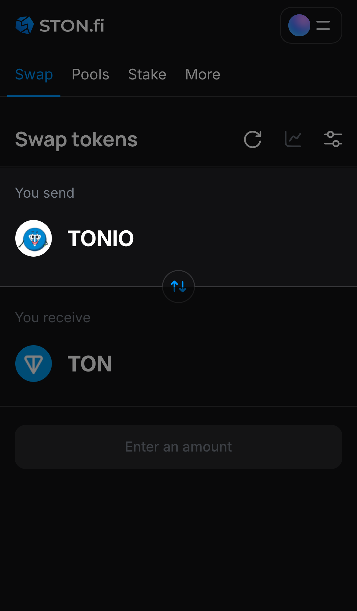 Selecione Tonio na caixa ‘You send‘.