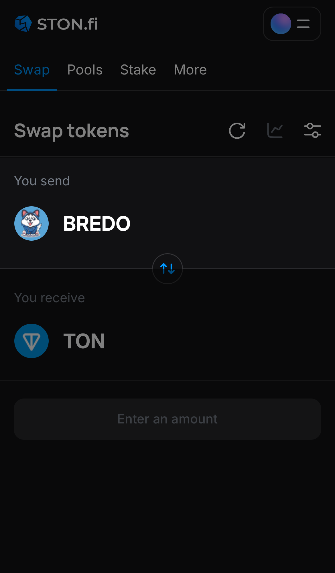 Choose Bredo in the ‘You send‘ box.