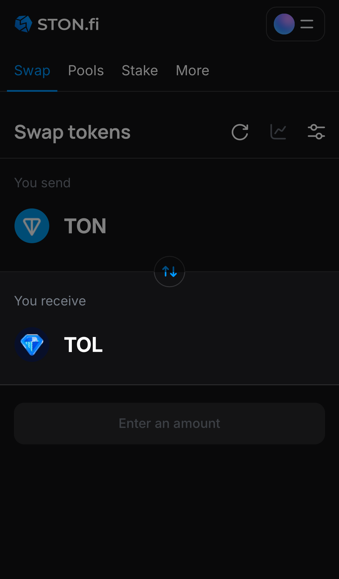 Chọn TOL trong ô ‘You receive‘.