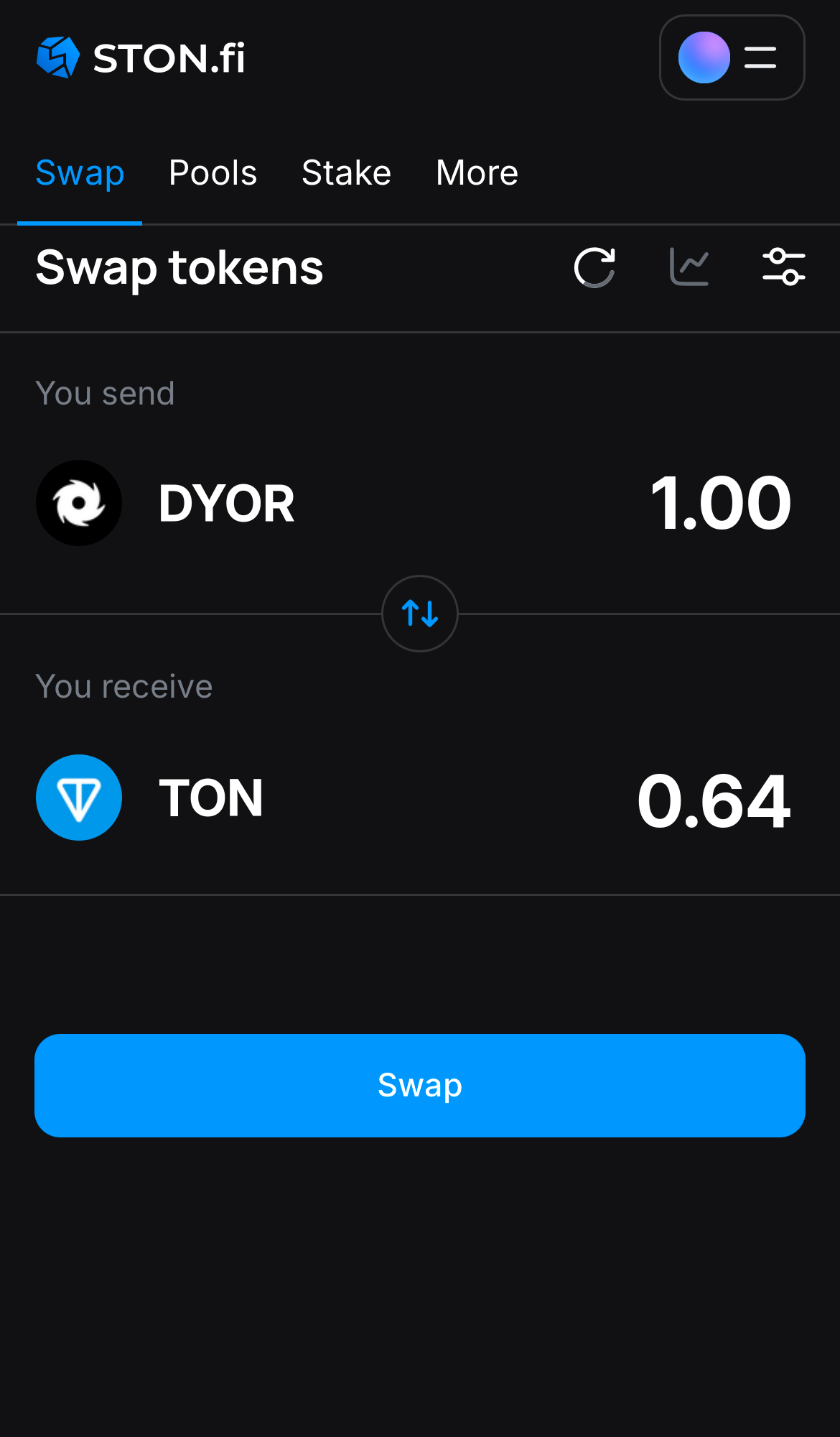 Saisissez la quantité de jetons que vous vendez (ou achetez), et laissez l’algorithme faire tous les calculs.