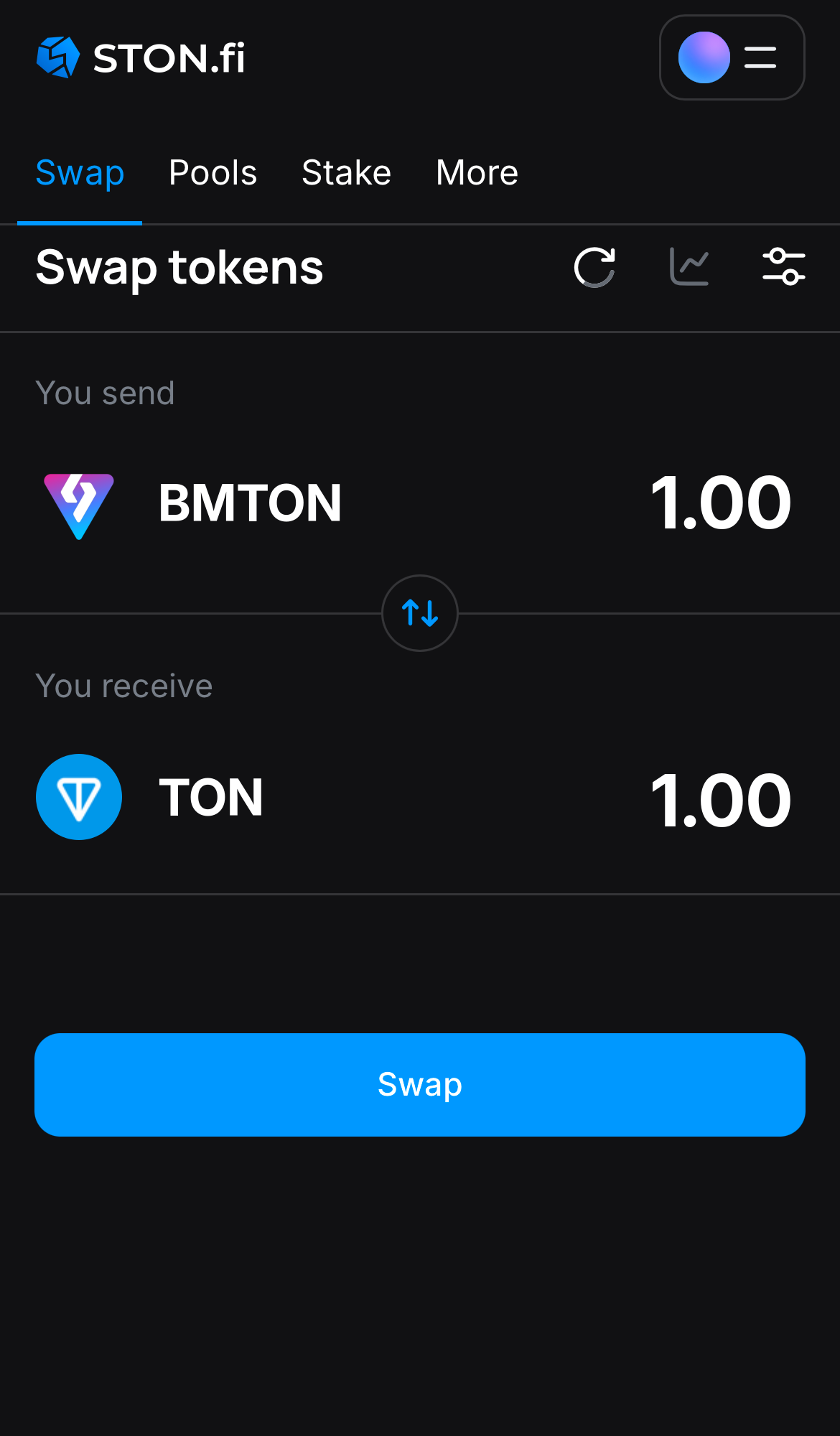 Masukkan jumlah token yang ingin Anda jual (atau beli), dan biarkan algoritma melakukan semua perhitungan.