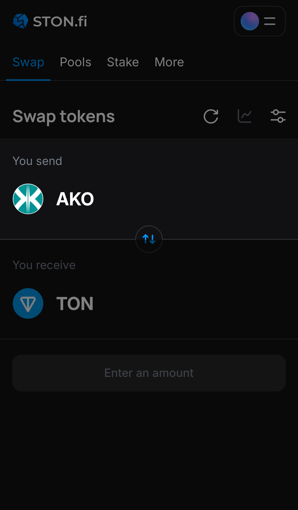 Choose AKO in the ‘You send‘ box.