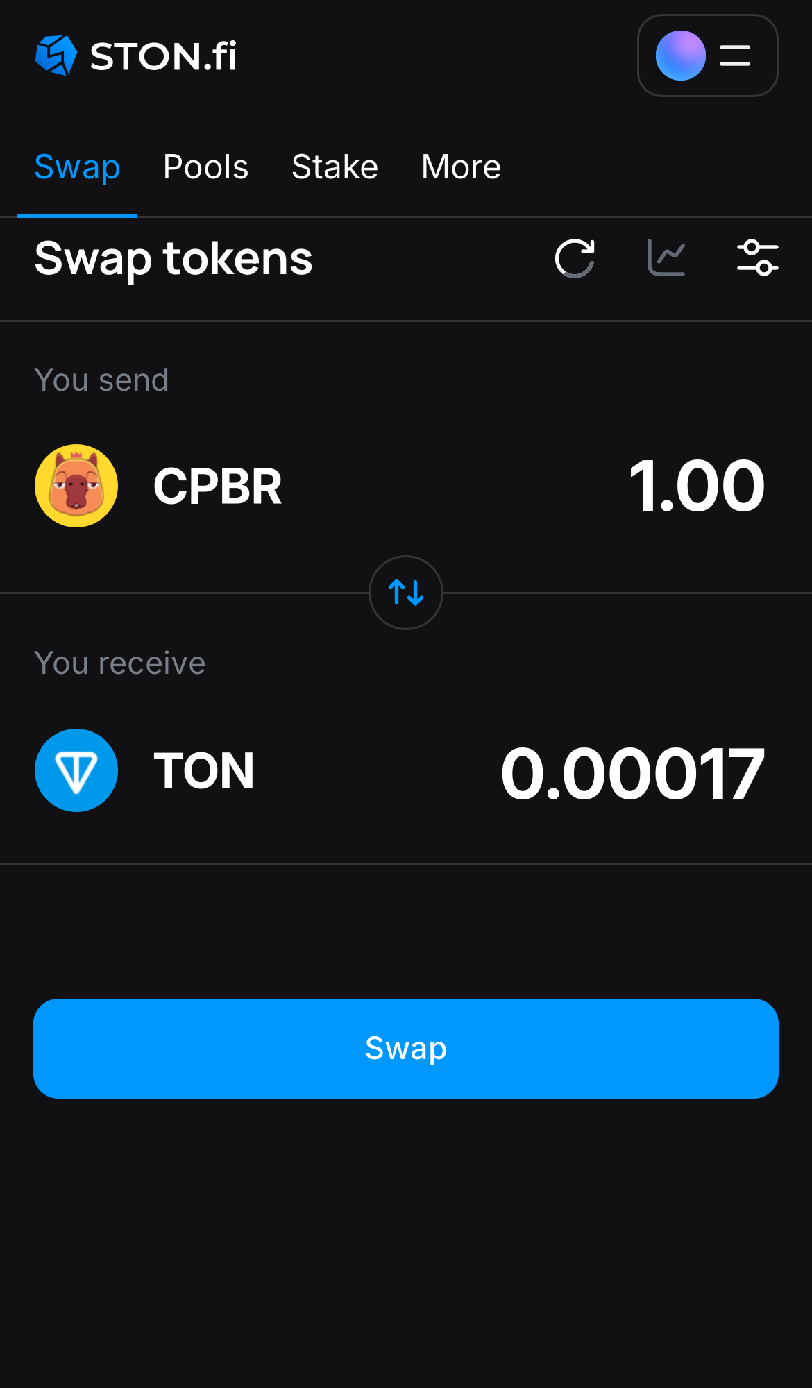 Insira a quantidade de tokens que deseja vender (ou comprar) e deixe o algoritmo fazer todos os cálculos.
