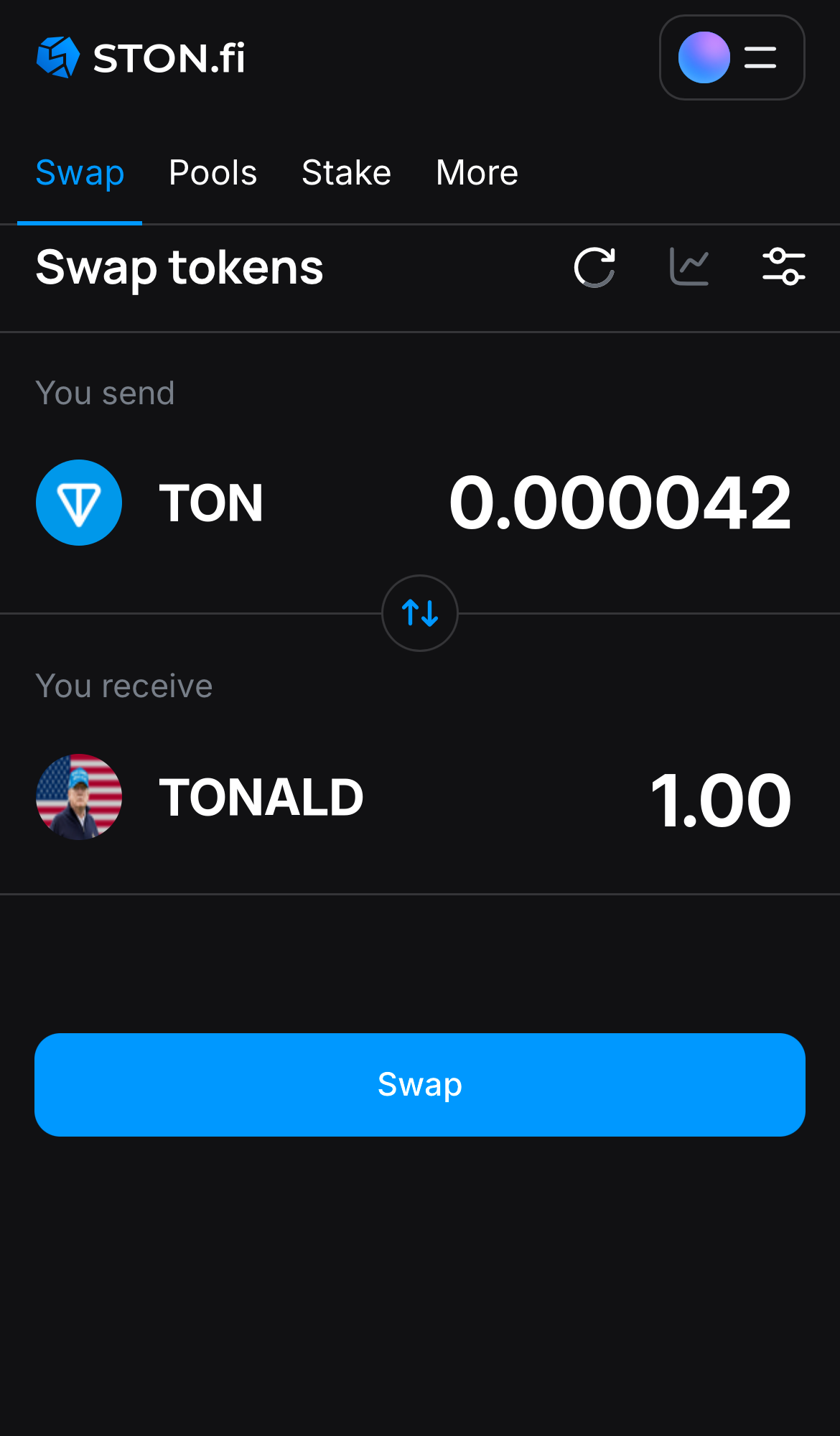 Insira a quantidade de tokens que deseja vender (ou comprar) e deixe o algoritmo fazer todos os cálculos.