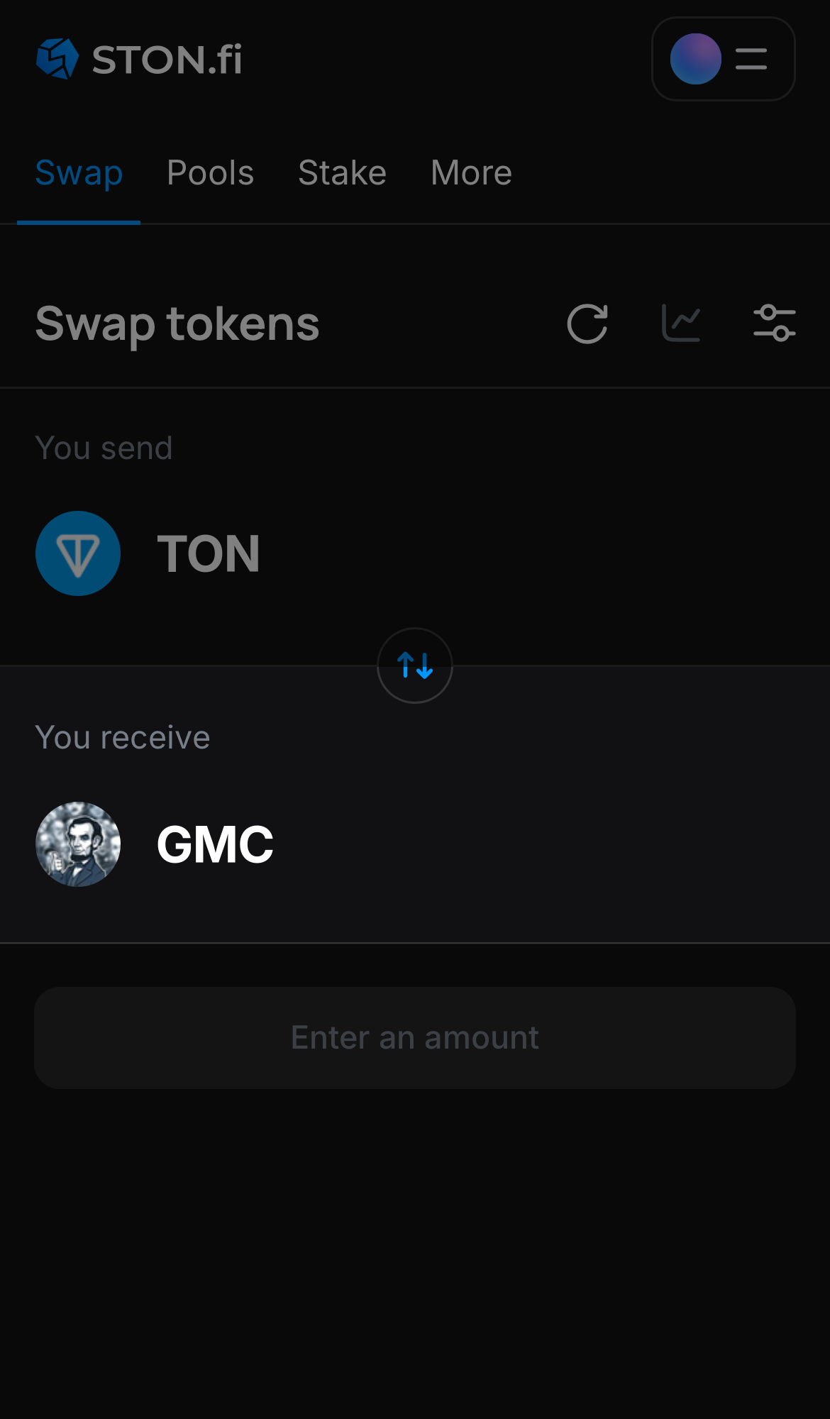 Selecione GMC na caixa ‘You receive‘.