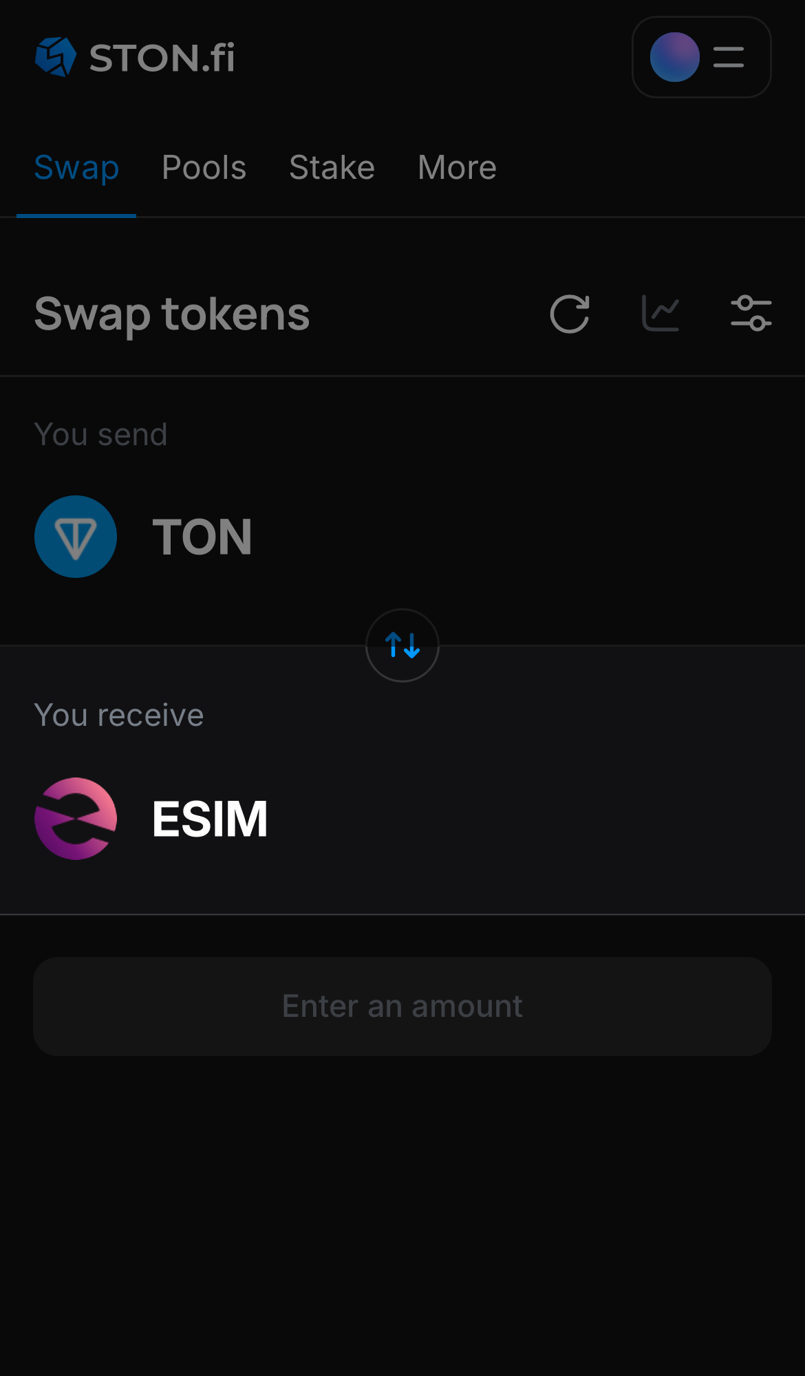 Pilih ESIM pada kotak ‘You receive‘.