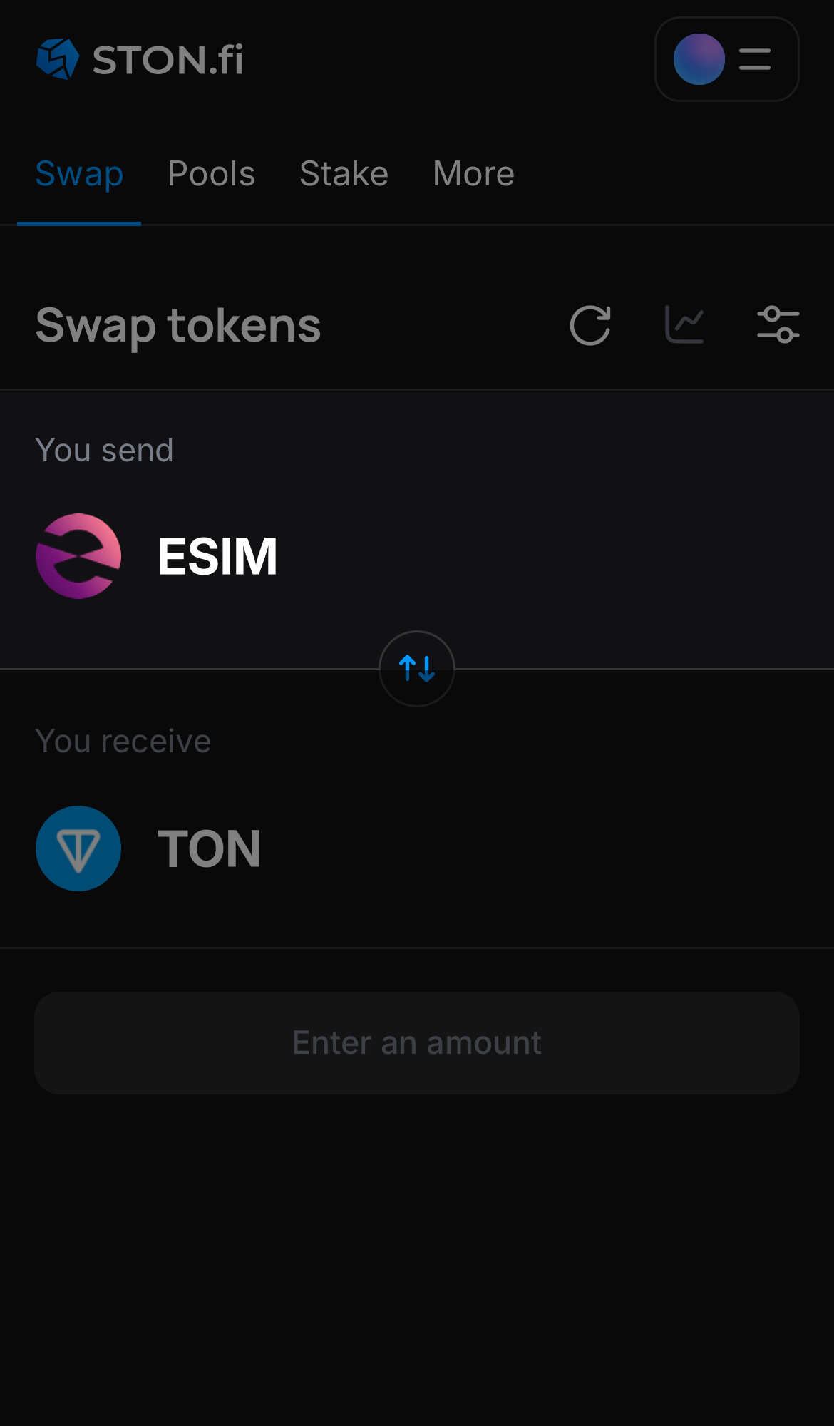 Pilih ESIM pada kotak ‘You send‘.