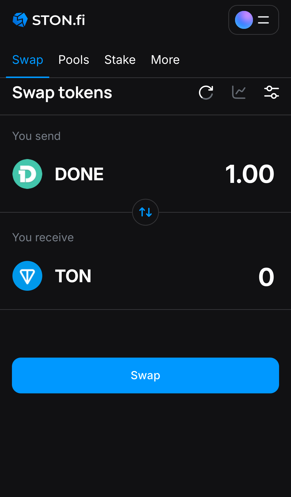 Masukkan jumlah token yang ingin Anda jual (atau beli), dan biarkan algoritma melakukan semua perhitungan.