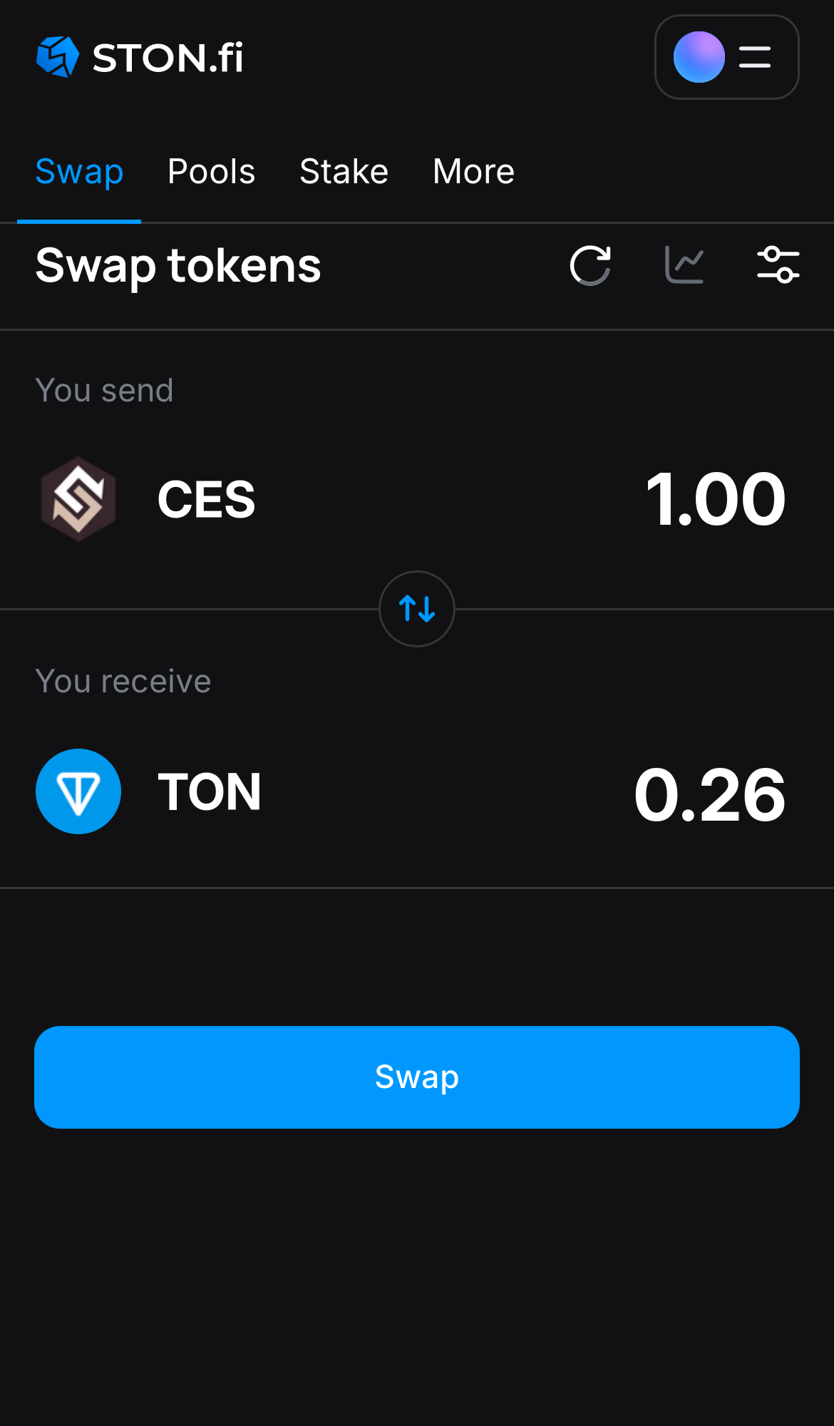 Insira a quantidade de tokens que deseja vender (ou comprar) e deixe o algoritmo fazer todos os cálculos.