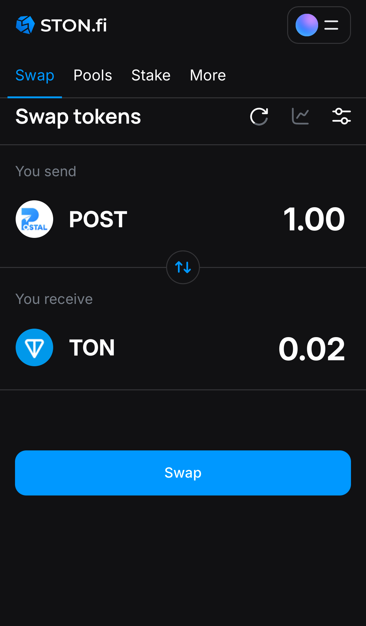 Insira a quantidade de tokens que deseja vender (ou comprar) e deixe o algoritmo fazer todos os cálculos.