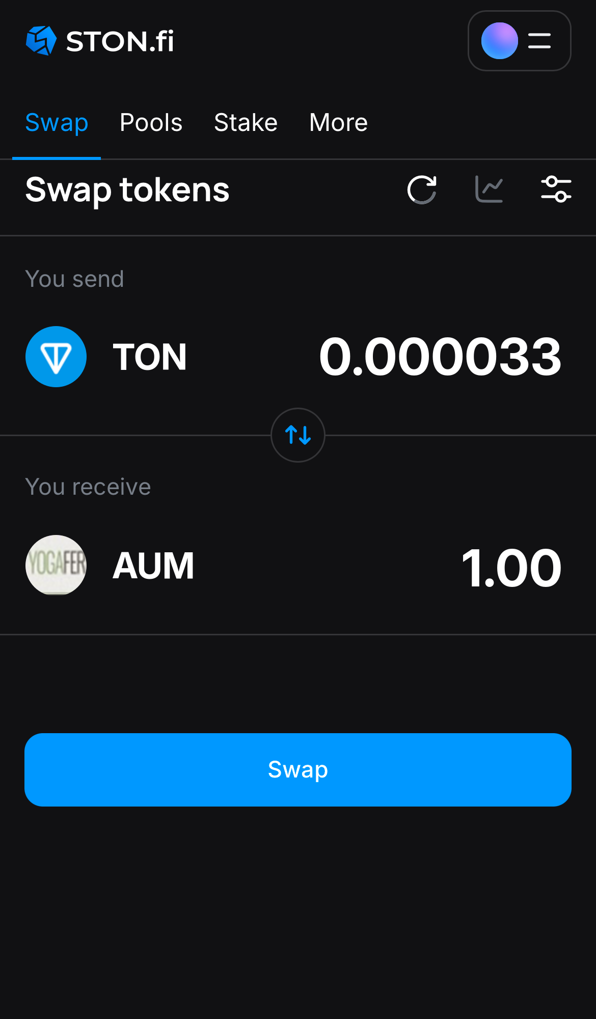 Ingresa la cantidad de tokens que vas a vender (o comprar), y deja que el algoritmo realice todos los cálculos.
