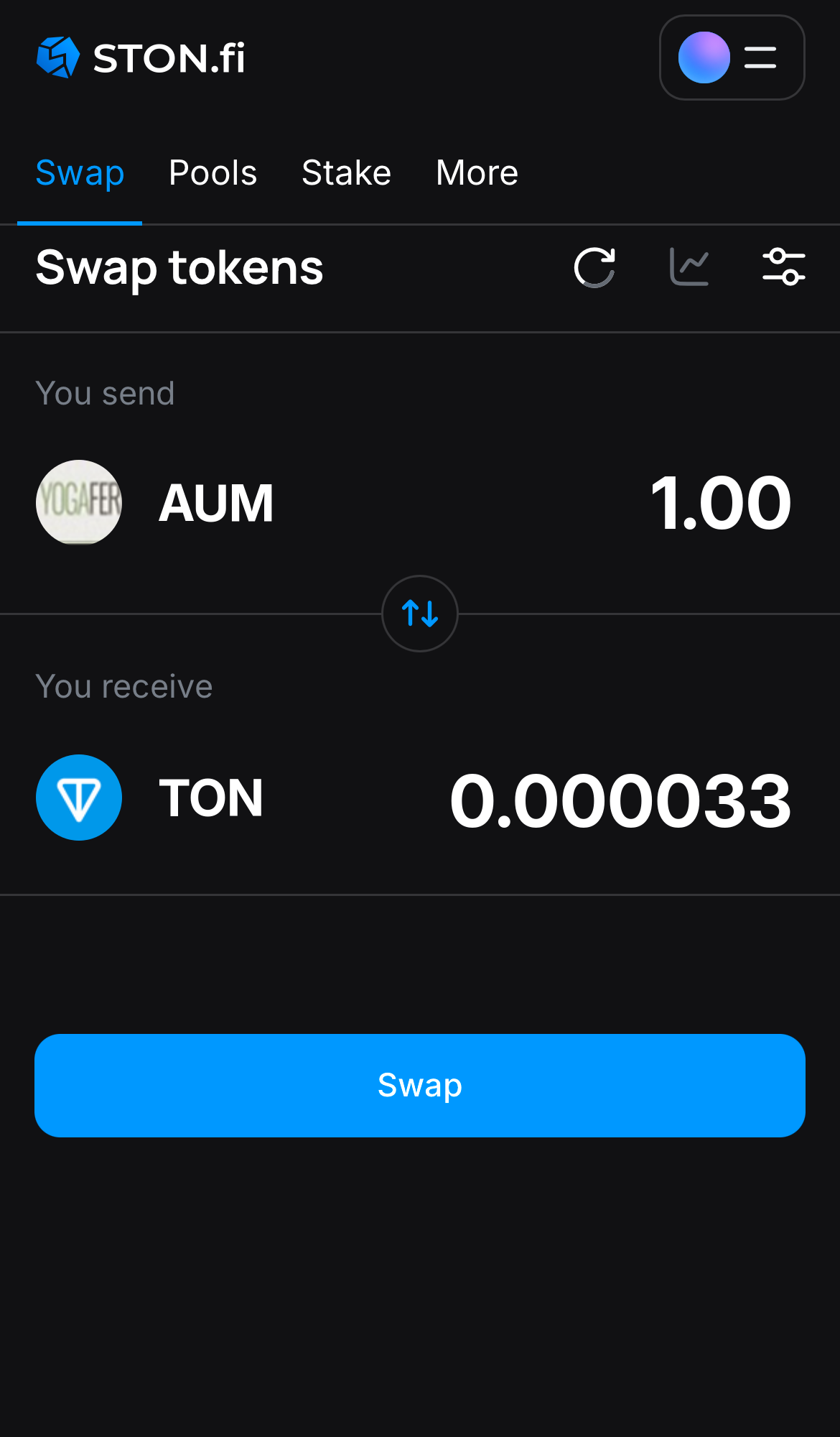Ingresa la cantidad de tokens que vas a vender (o comprar), y deja que el algoritmo realice todos los cálculos.
