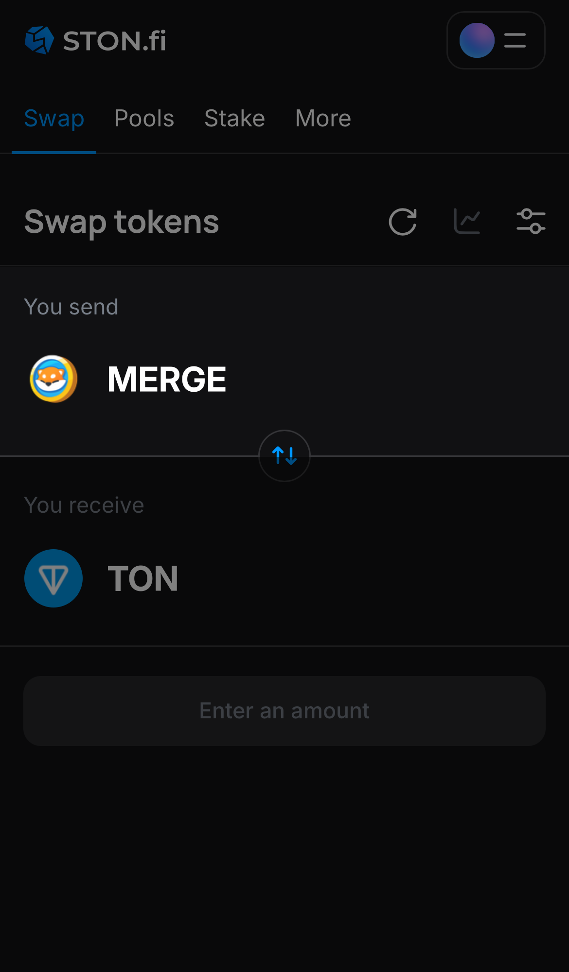 Selecione MERGE na caixa ‘You send‘.