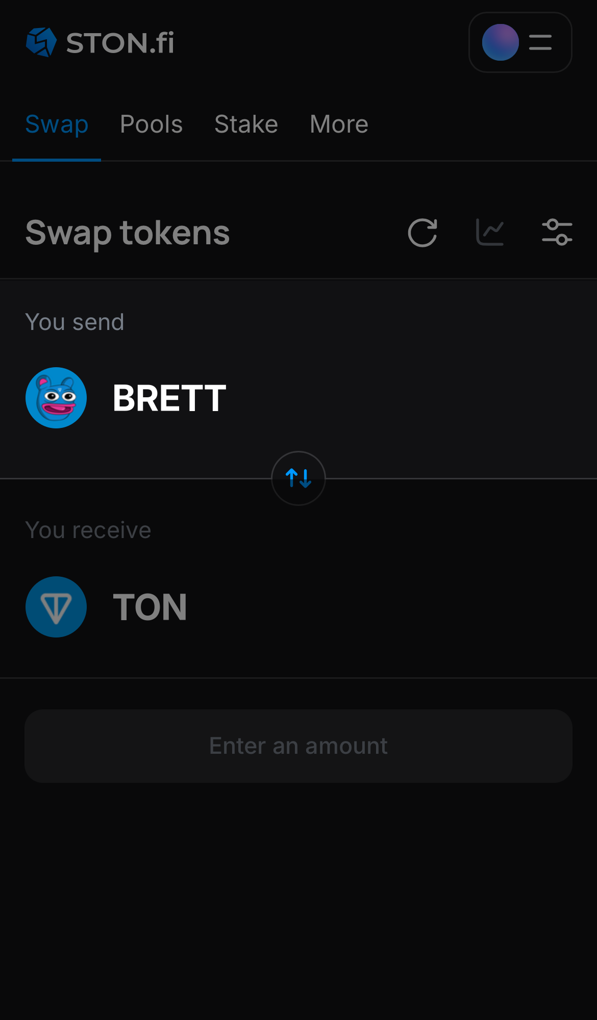 BRETT را در جعبه ‘You send’ انتخاب کنید.