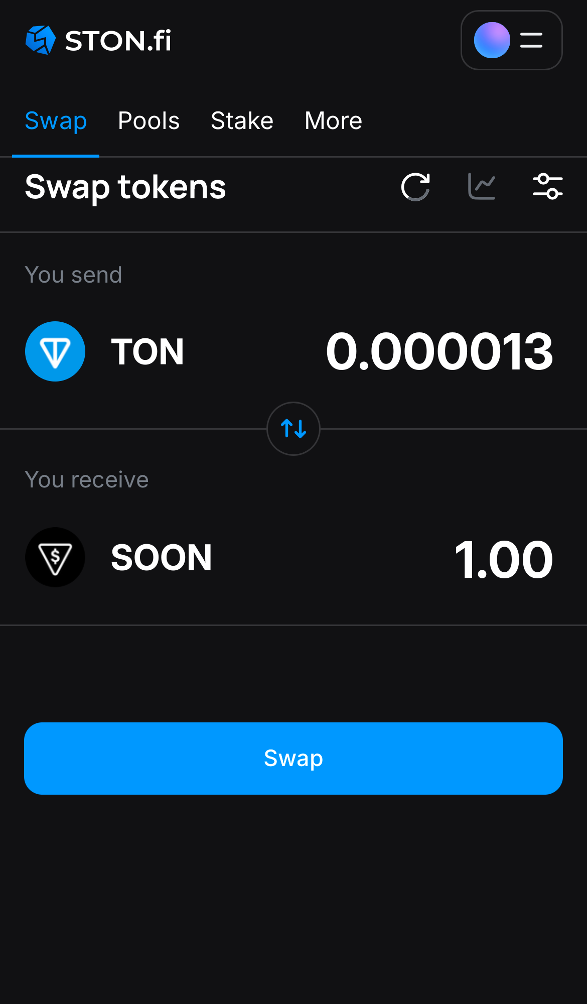 Insira a quantidade de tokens que deseja vender (ou comprar) e deixe o algoritmo fazer todos os cálculos.