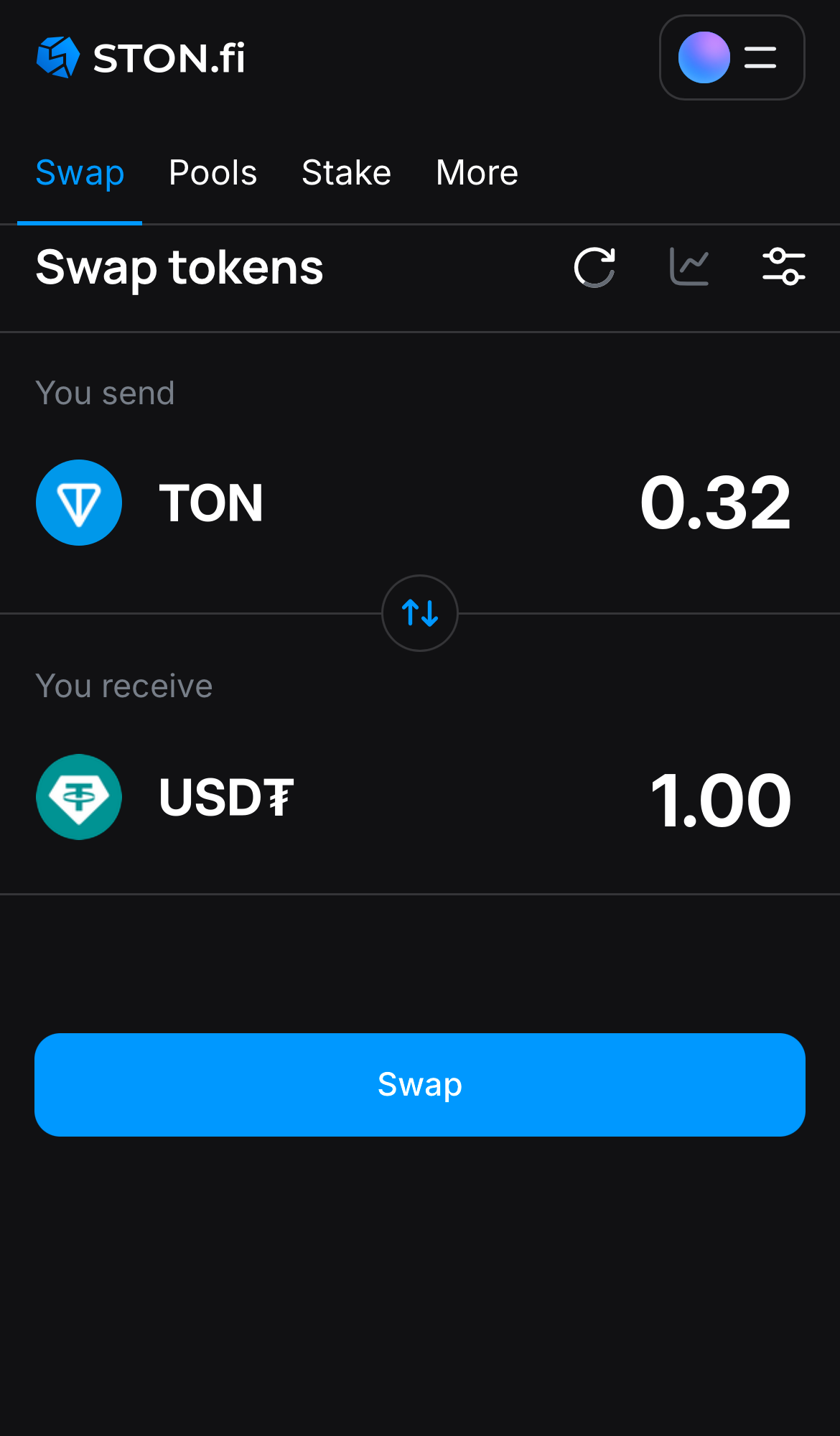 Insira a quantidade de tokens que deseja vender (ou comprar) e deixe o algoritmo fazer todos os cálculos.