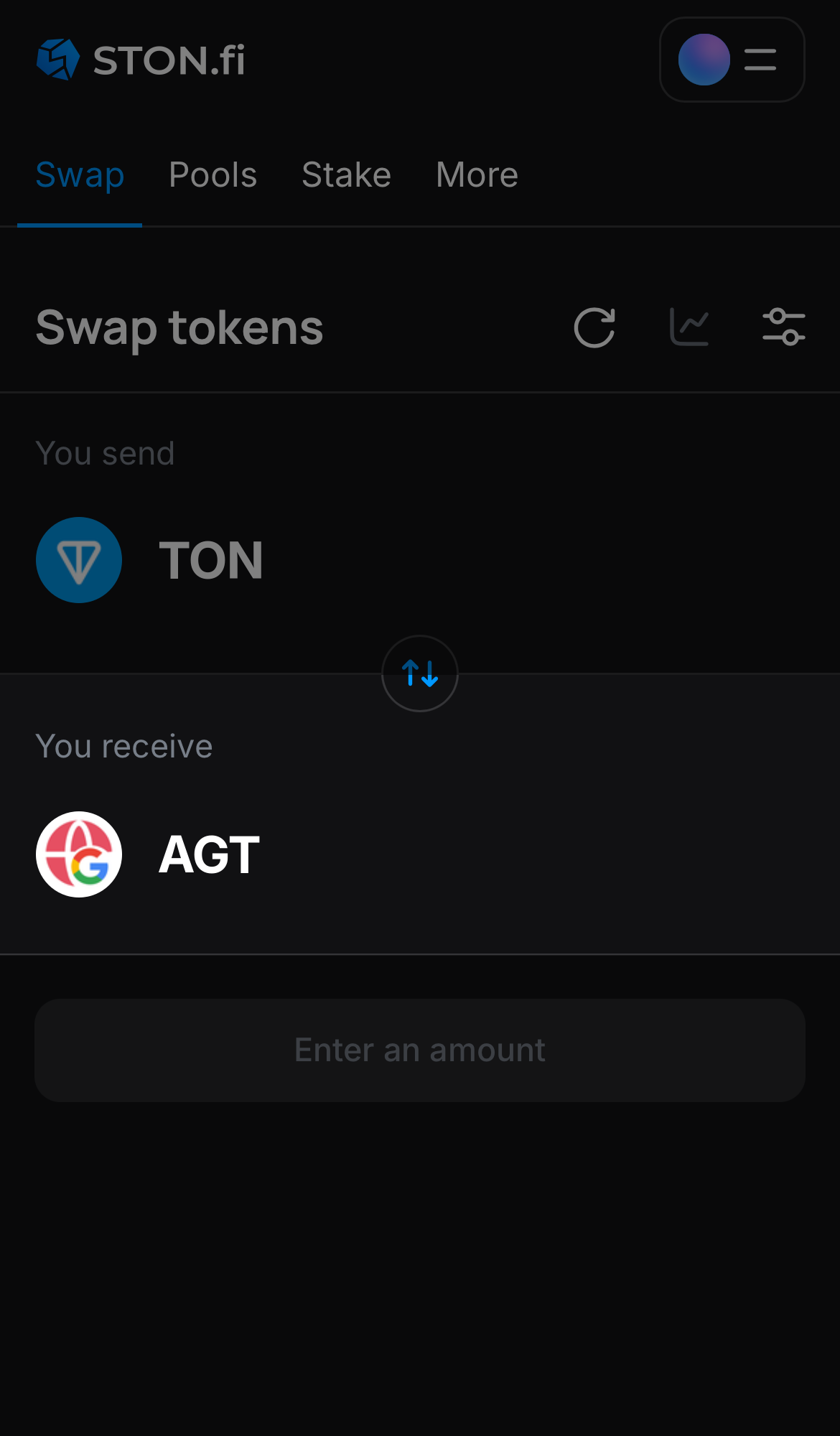 Pilih AGT pada kotak ‘You receive‘.