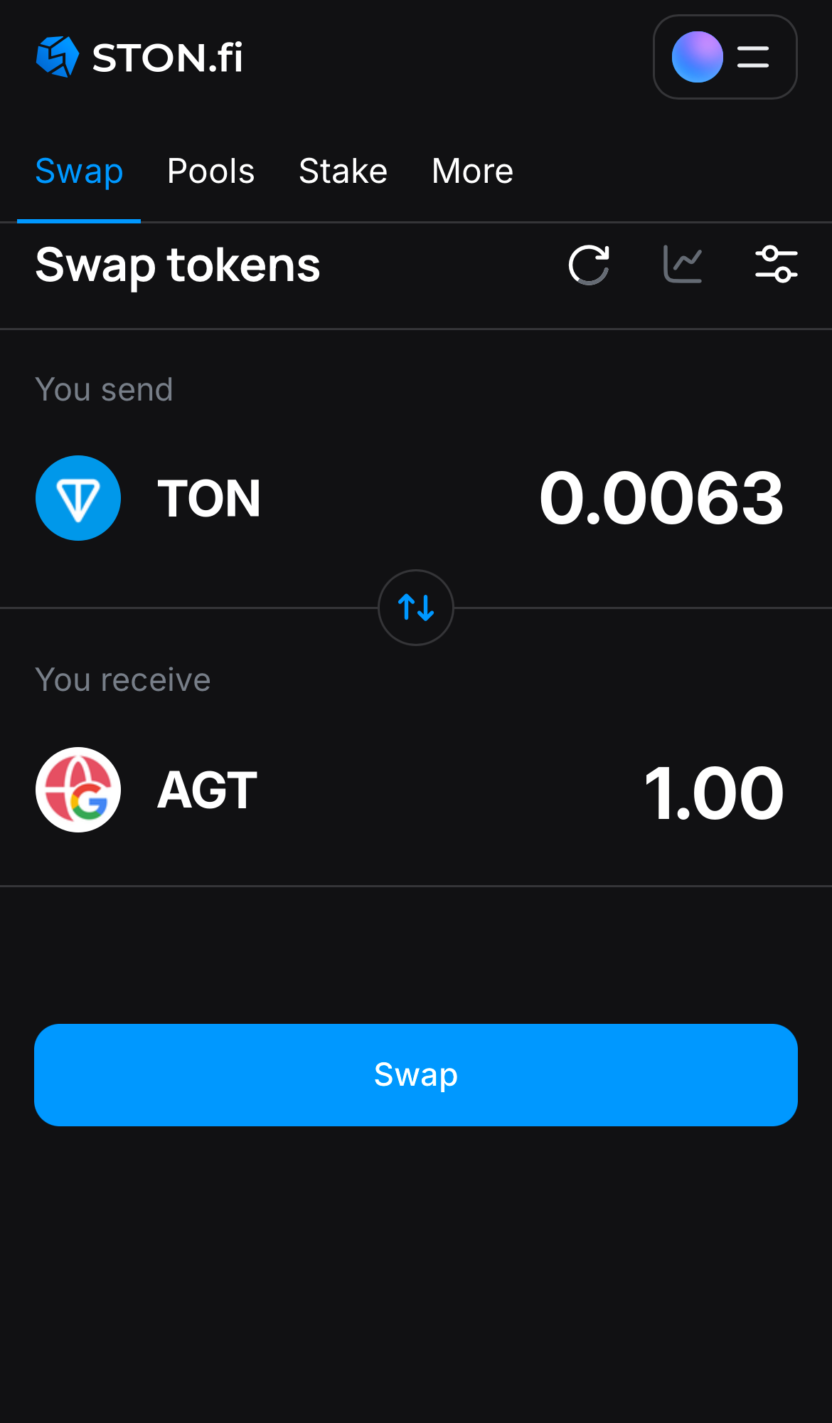 Masukkan jumlah token yang ingin Anda jual (atau beli), dan biarkan algoritma melakukan semua perhitungan.