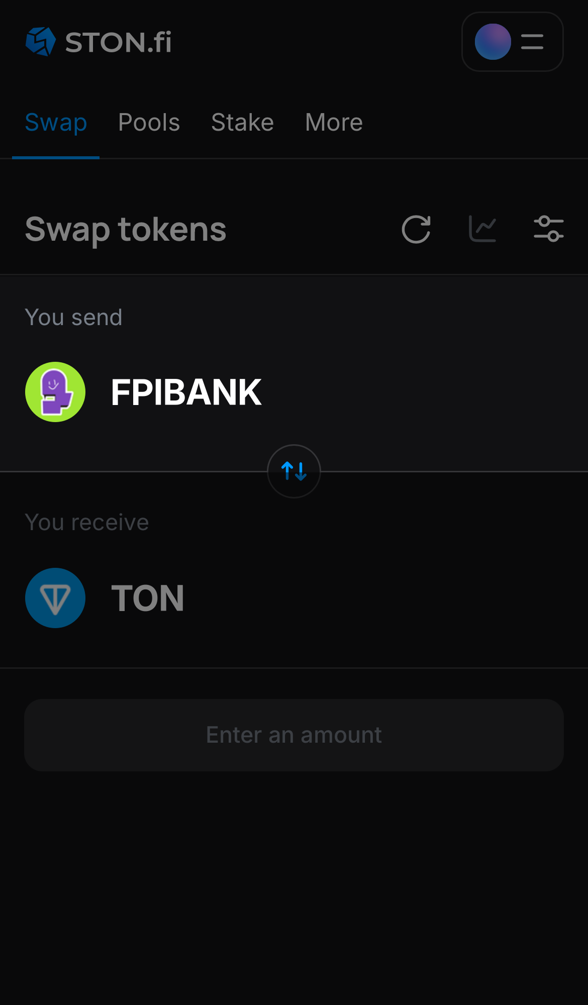 اختر FPIBANK في مربع "You send".