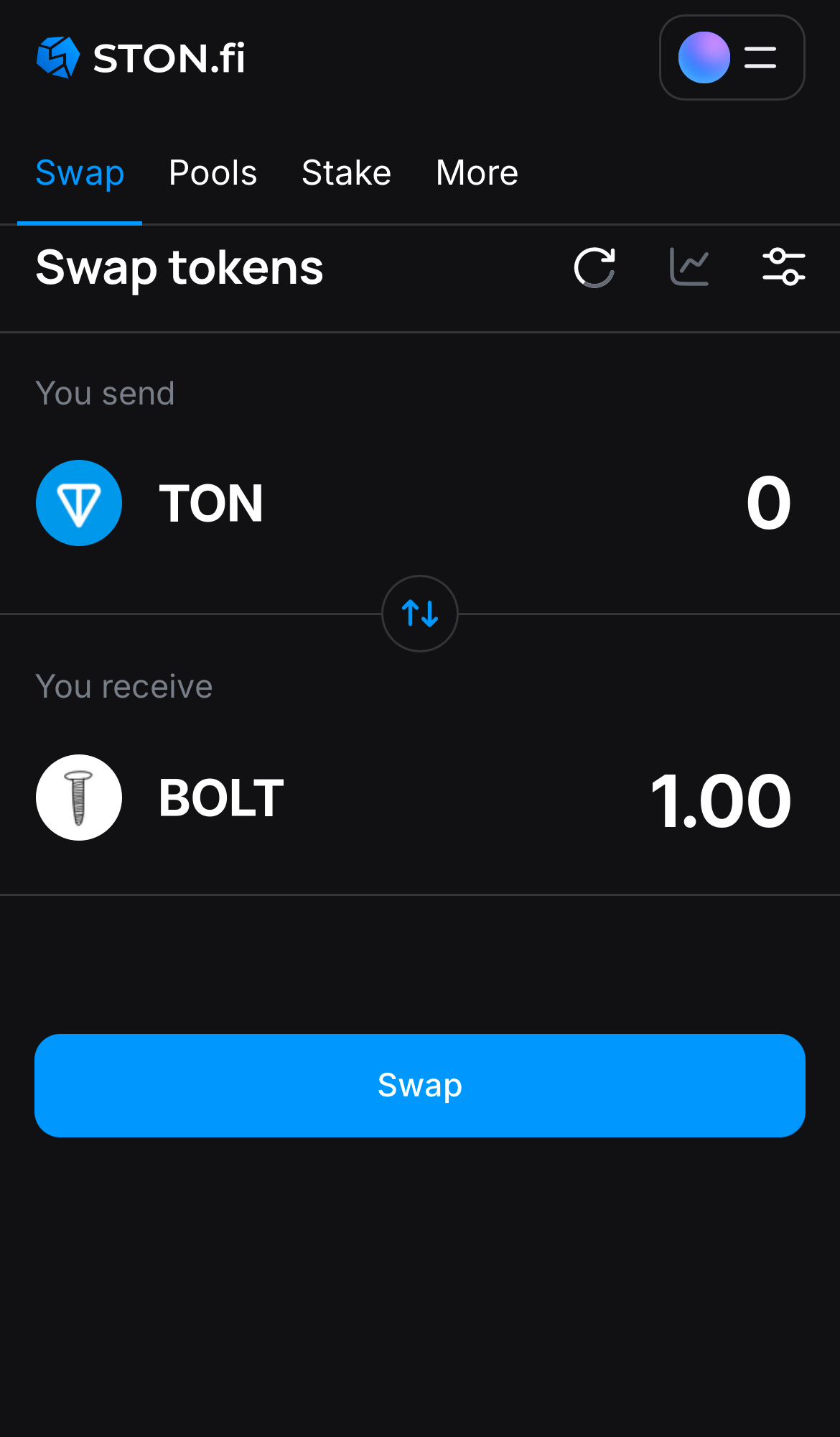 Ingresa la cantidad de tokens que vas a vender (o comprar), y deja que el algoritmo realice todos los cálculos.