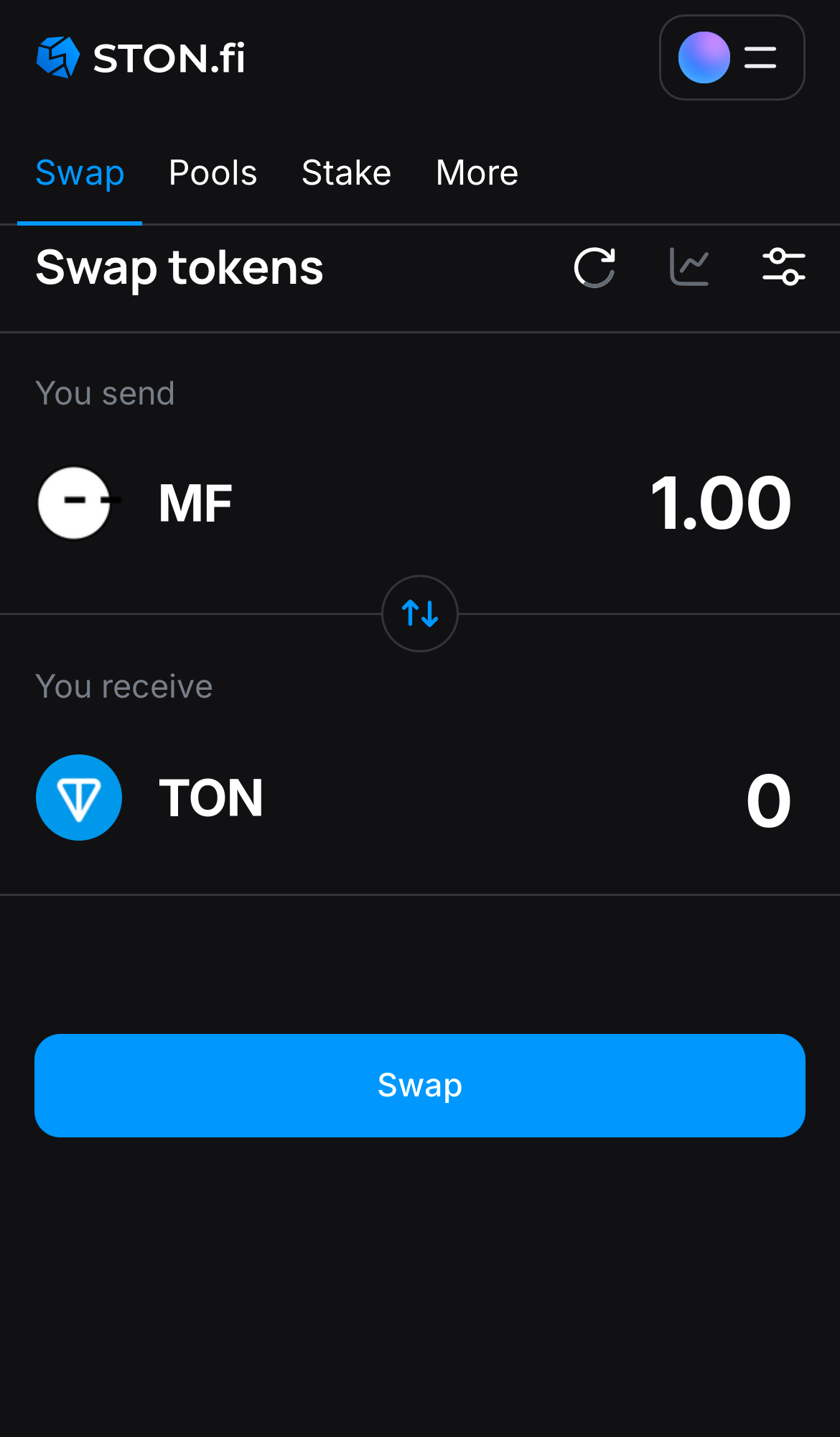 Ingresa la cantidad de tokens que vas a vender (o comprar), y deja que el algoritmo realice todos los cálculos.