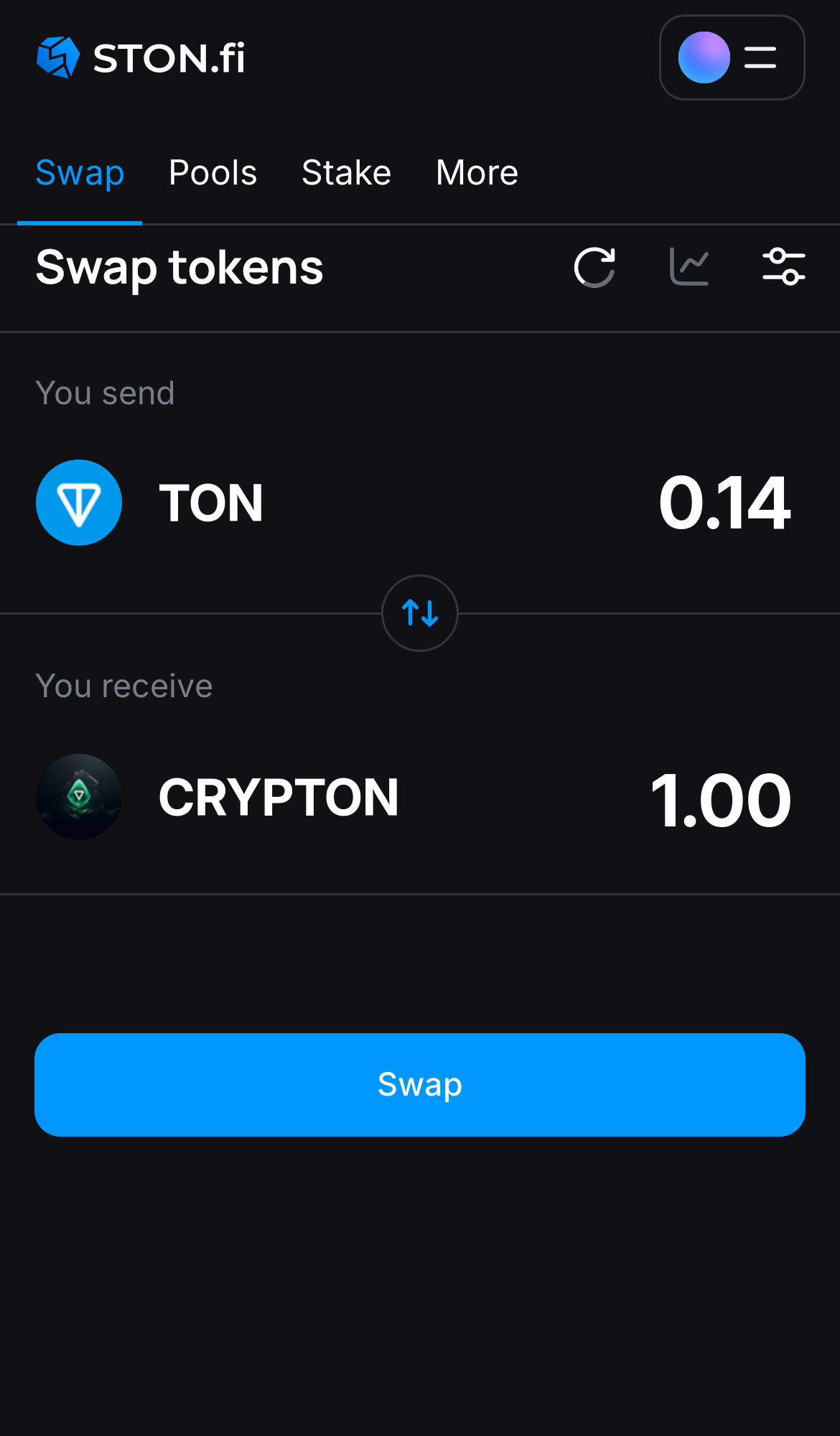 Saisissez la quantité de jetons que vous vendez (ou achetez), et laissez l’algorithme faire tous les calculs.