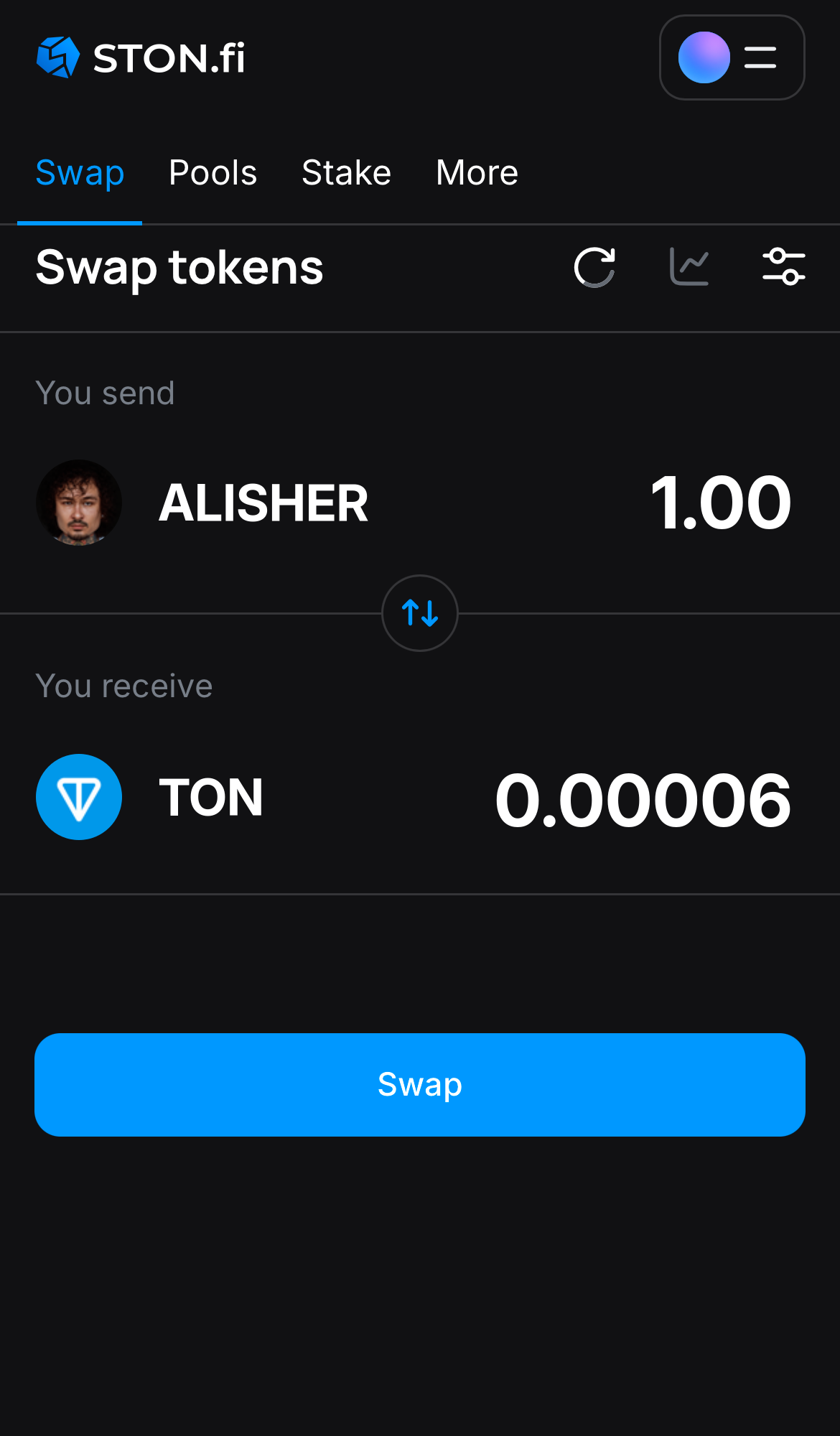 Saisissez la quantité de jetons que vous vendez (ou achetez), et laissez l’algorithme faire tous les calculs.