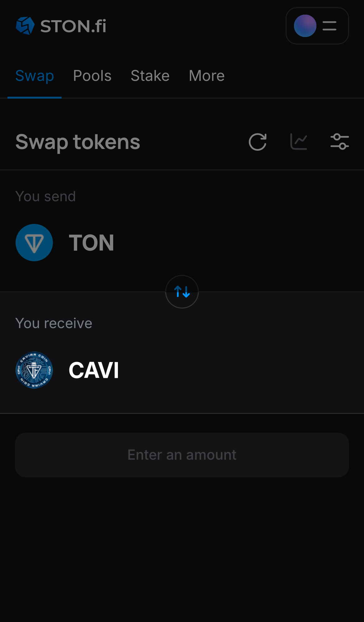 Pilih CAVI pada kotak ‘You receive‘.