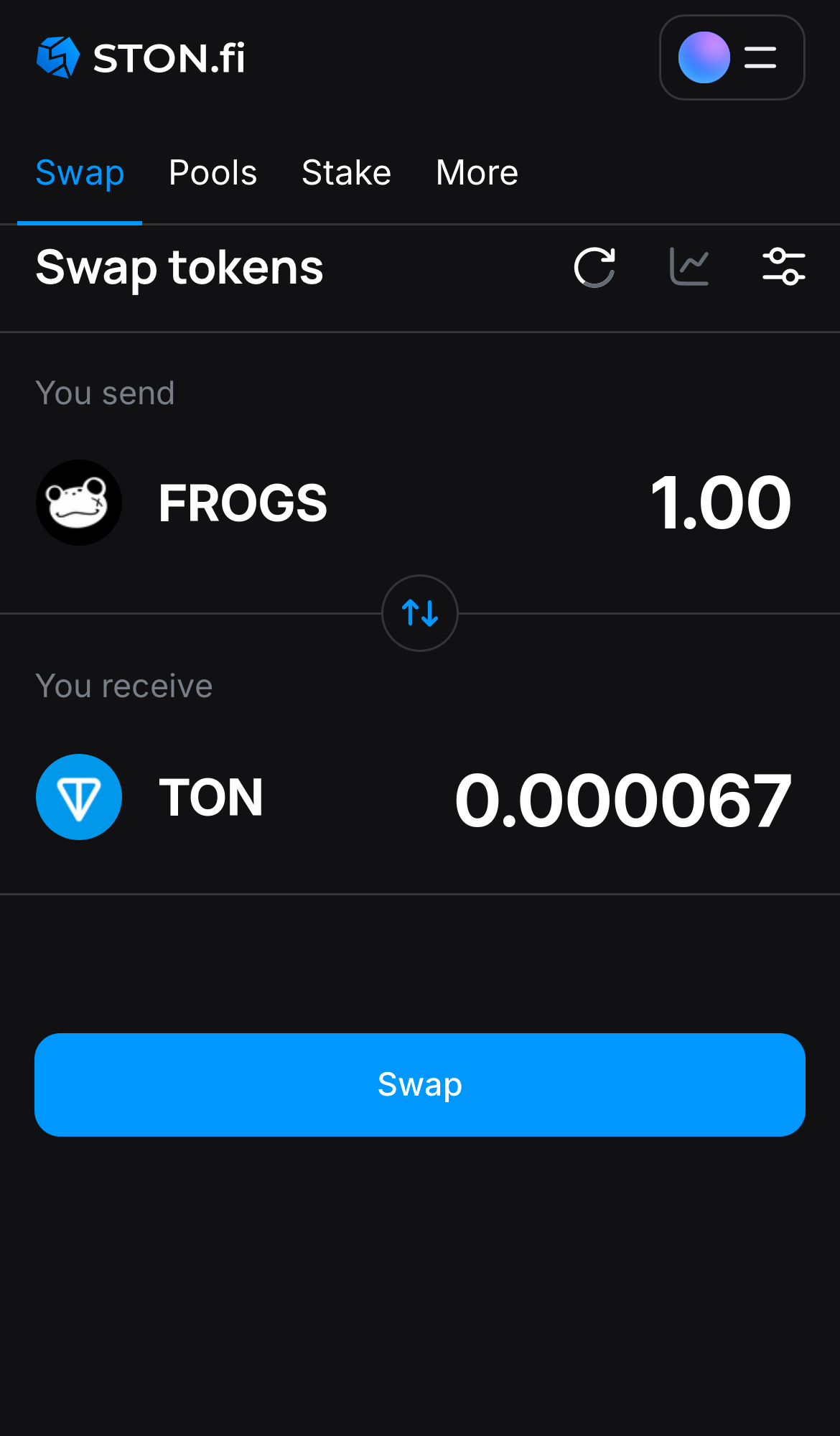 Insira a quantidade de tokens que deseja vender (ou comprar) e deixe o algoritmo fazer todos os cálculos.