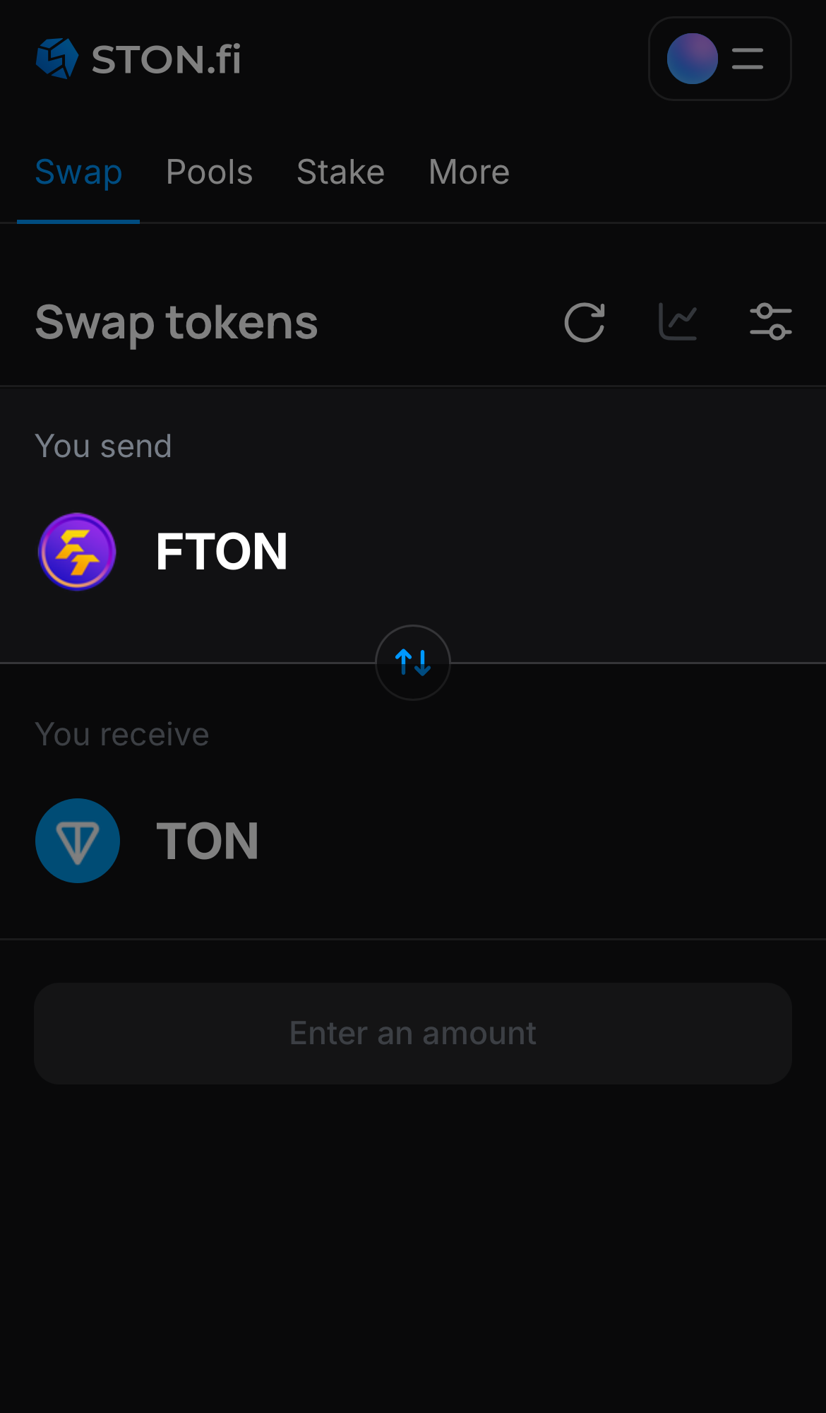 Chọn FTON trong ô ‘You send‘.