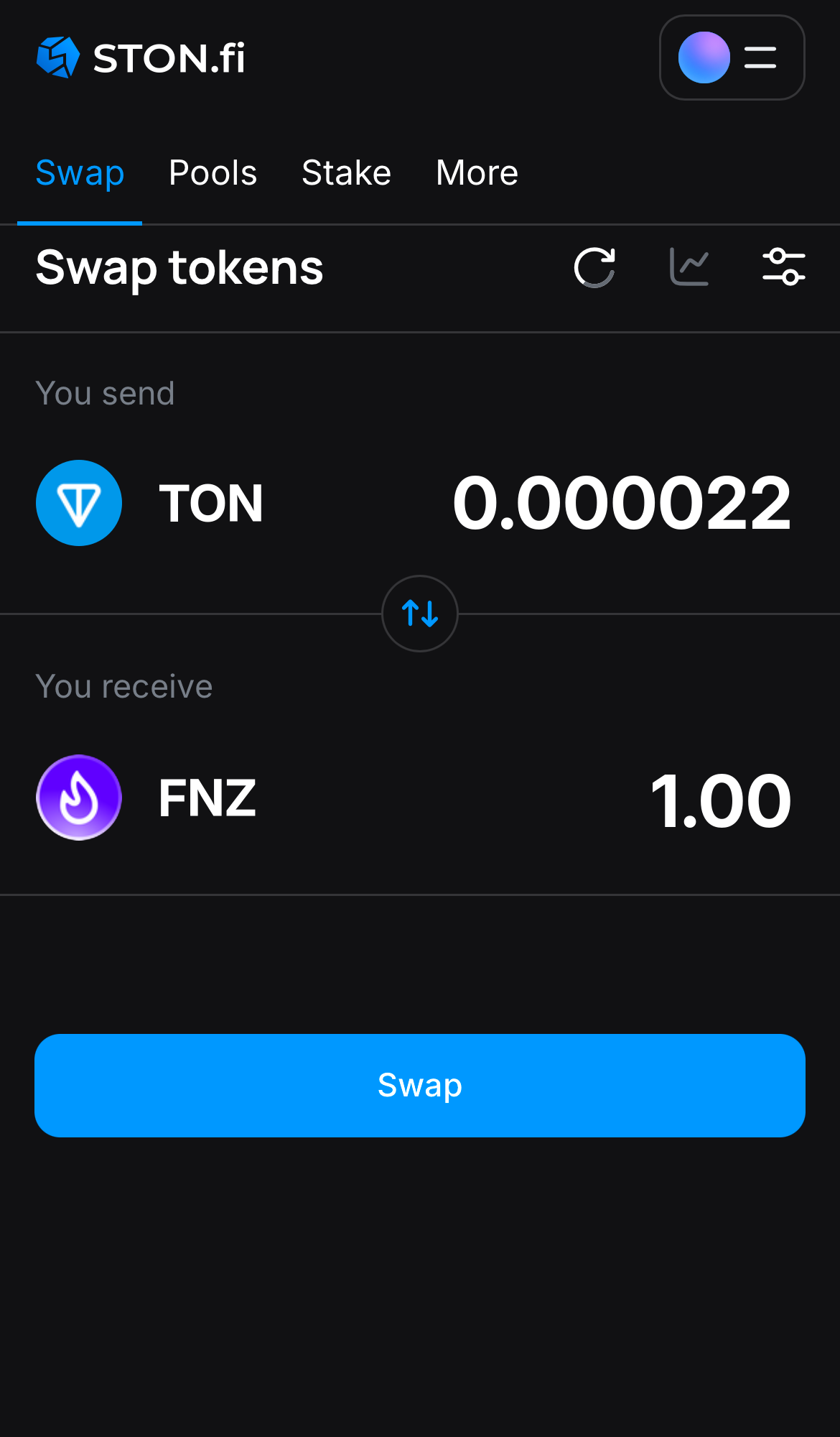 Insira a quantidade de tokens que deseja vender (ou comprar) e deixe o algoritmo fazer todos os cálculos.