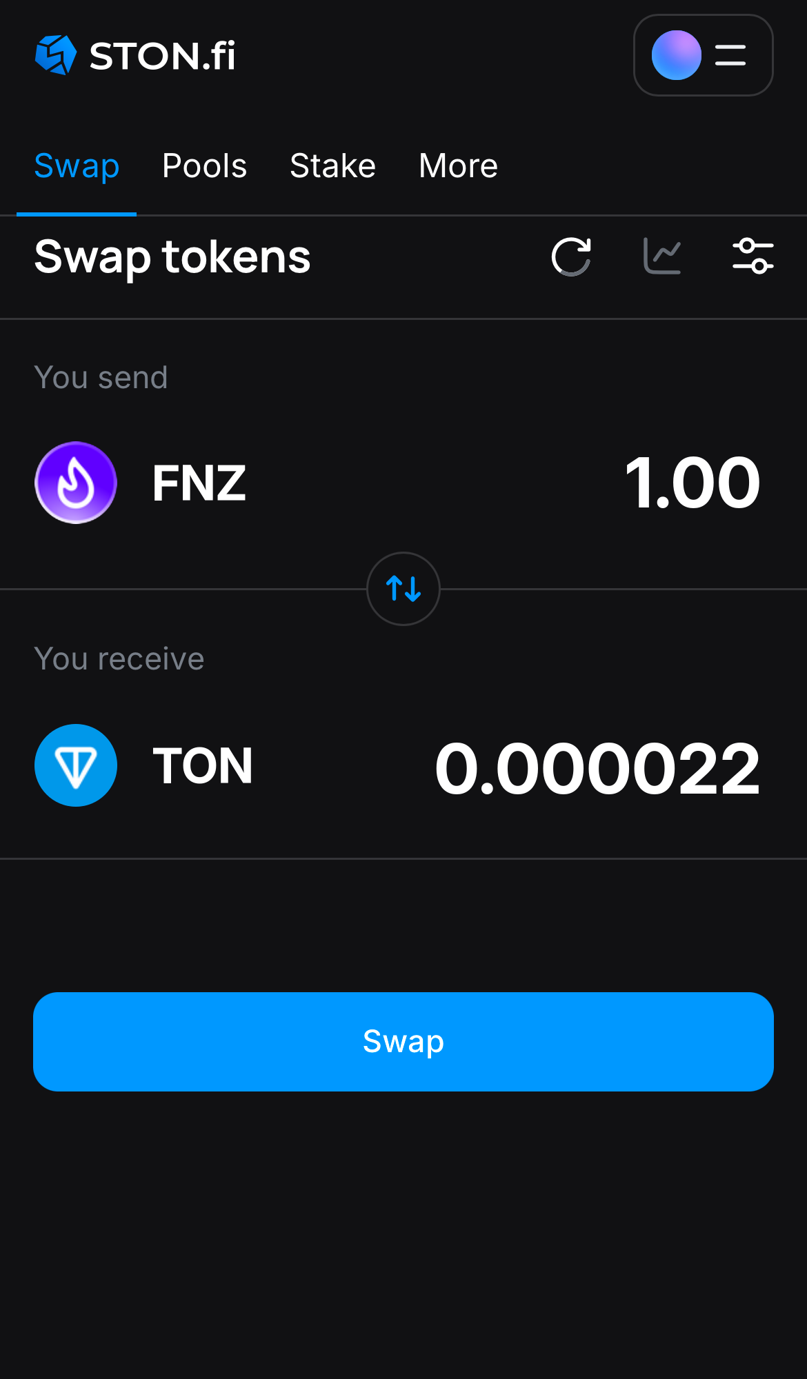 Insira a quantidade de tokens que deseja vender (ou comprar) e deixe o algoritmo fazer todos os cálculos.