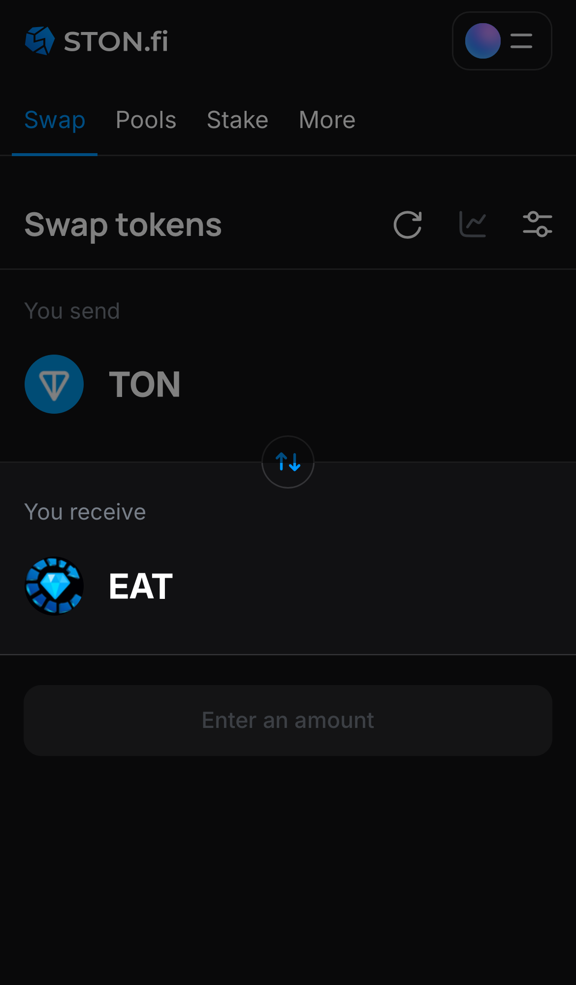 Selecione EAT na caixa ‘You receive‘.