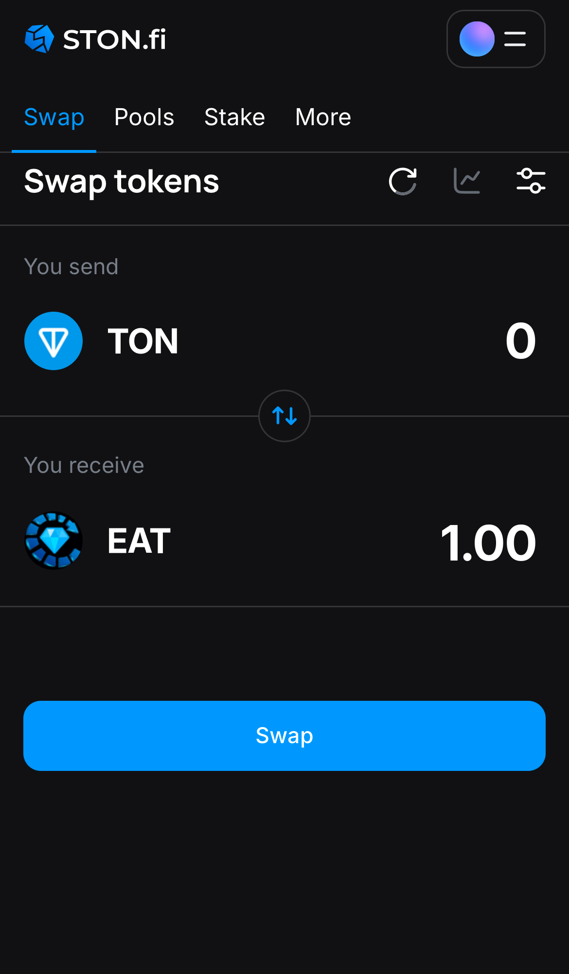 Insira a quantidade de tokens que deseja vender (ou comprar) e deixe o algoritmo fazer todos os cálculos.