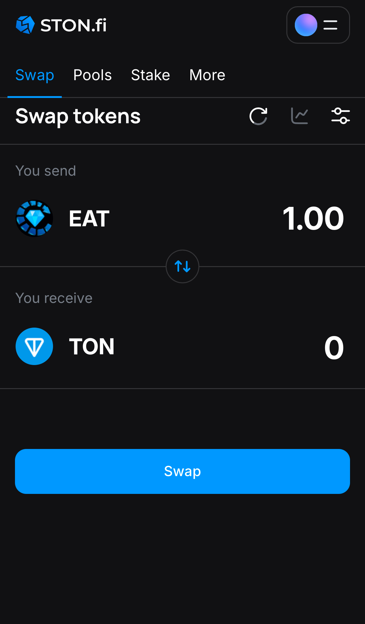 Insira a quantidade de tokens que deseja vender (ou comprar) e deixe o algoritmo fazer todos os cálculos.