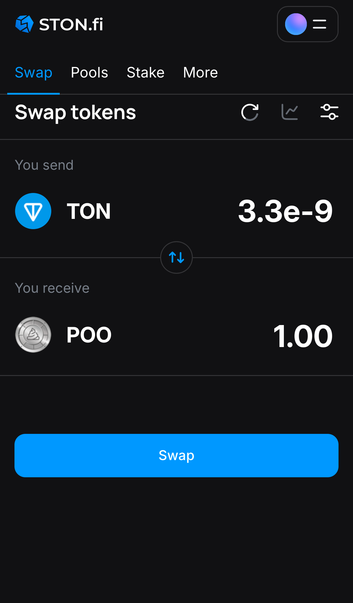 Ingresa la cantidad de tokens que vas a vender (o comprar), y deja que el algoritmo realice todos los cálculos.