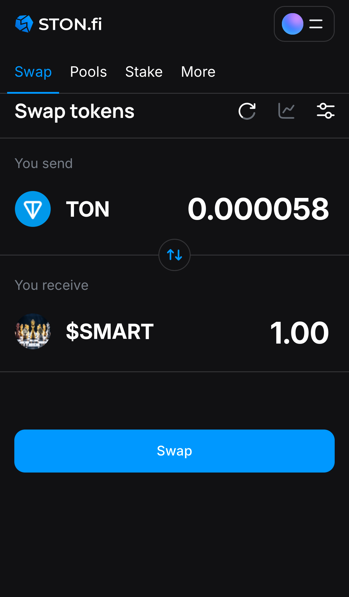 Insira a quantidade de tokens que deseja vender (ou comprar) e deixe o algoritmo fazer todos os cálculos.