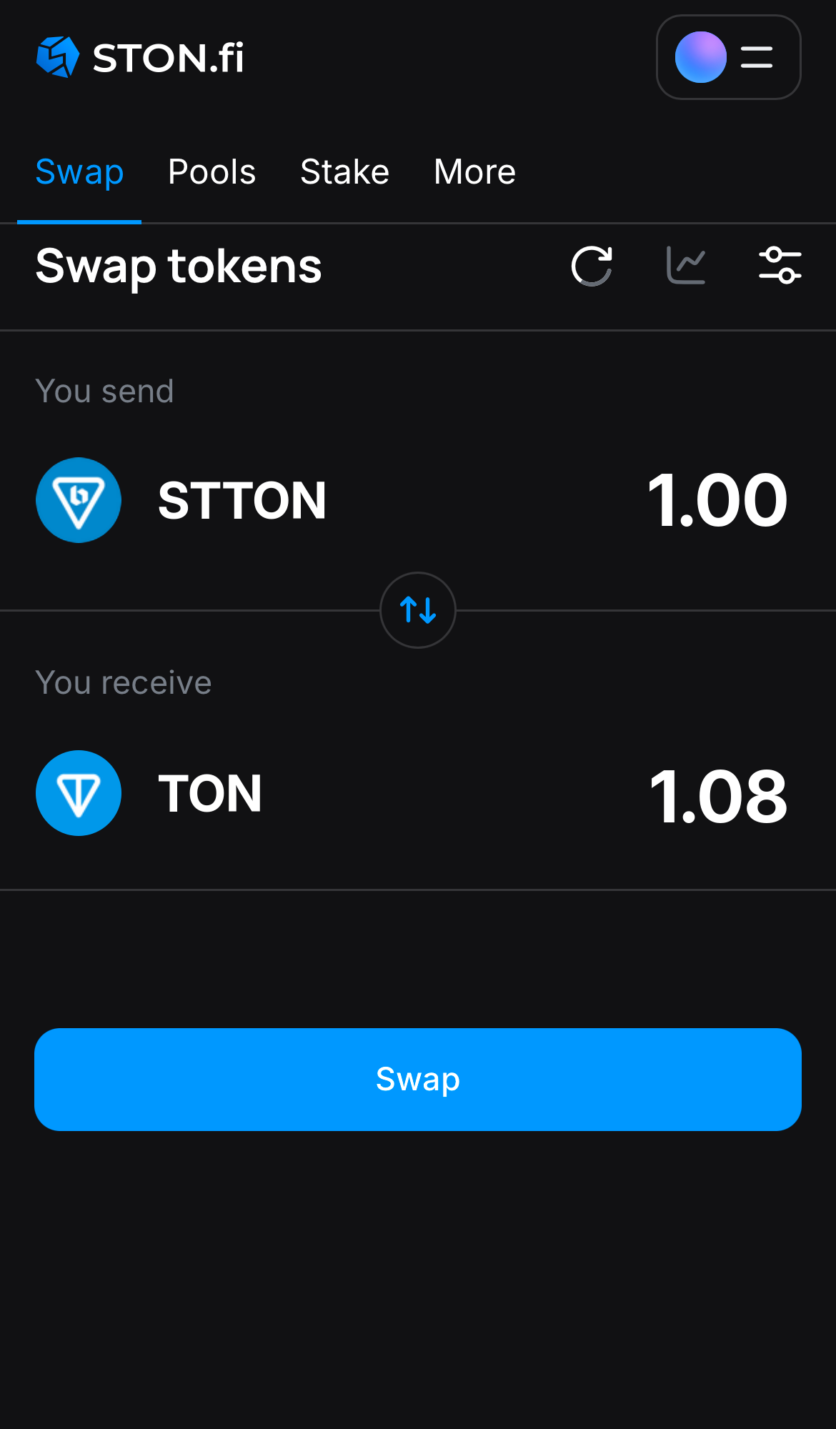 Insira a quantidade de tokens que deseja vender (ou comprar) e deixe o algoritmo fazer todos os cálculos.