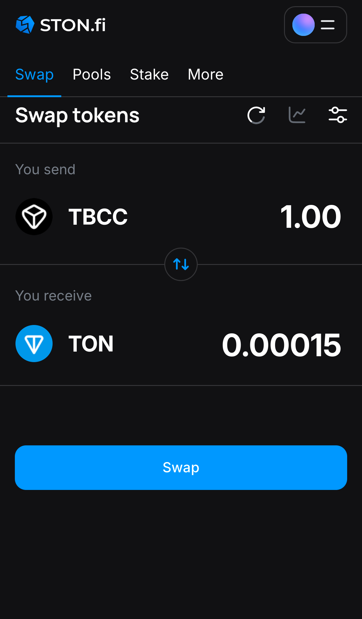Insira a quantidade de tokens que deseja vender (ou comprar) e deixe o algoritmo fazer todos os cálculos.