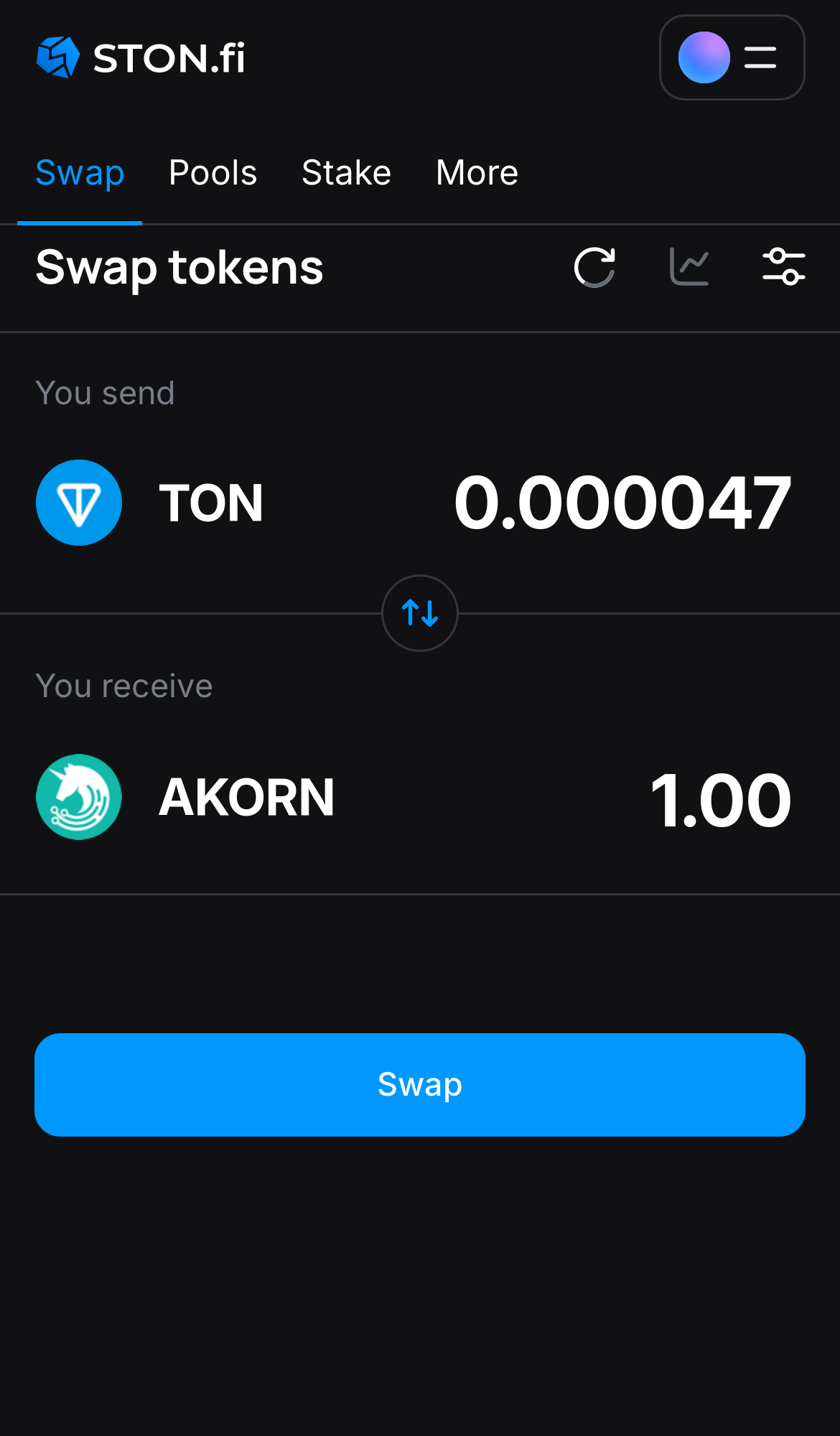Insira a quantidade de tokens que deseja vender (ou comprar) e deixe o algoritmo fazer todos os cálculos.