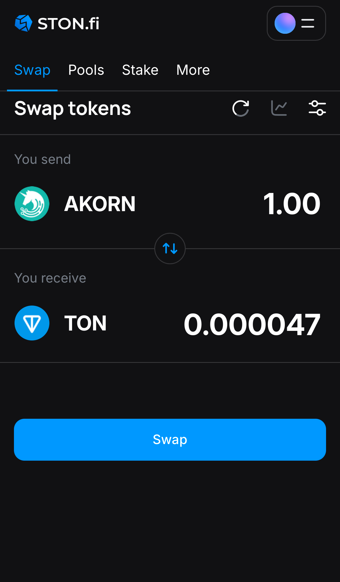 Insira a quantidade de tokens que deseja vender (ou comprar) e deixe o algoritmo fazer todos os cálculos.